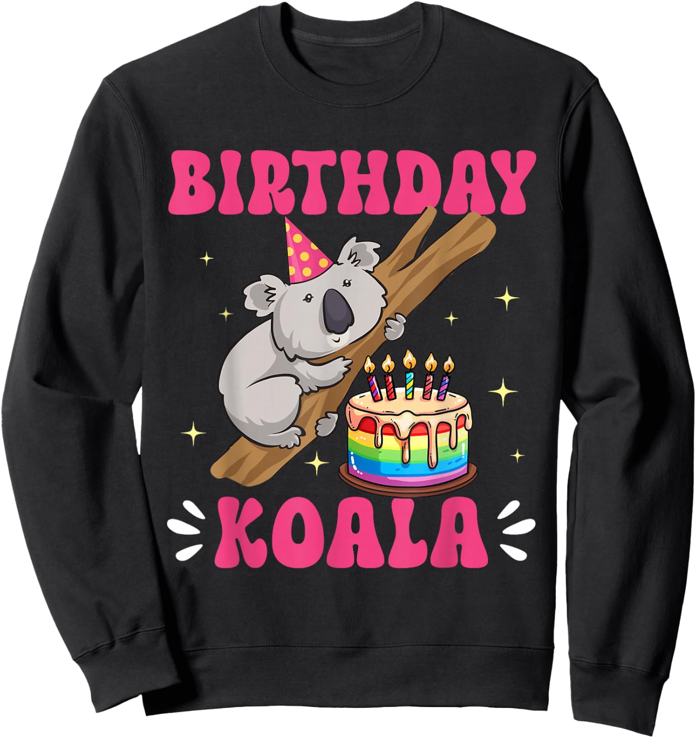 Koala Bear Birthday Koala Girl Sweatshirt - Sweatshirt | Black
