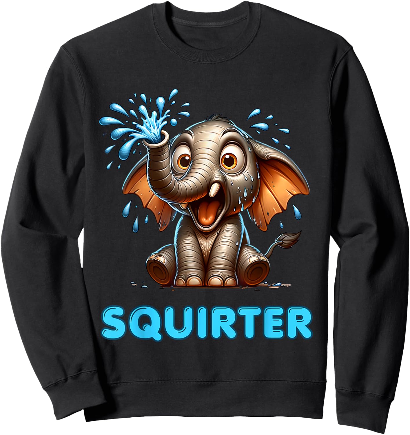 Funny Elephant Squirter Hen Party Bachelorette adult humor Sweatshirt - Sweatshirt | Black