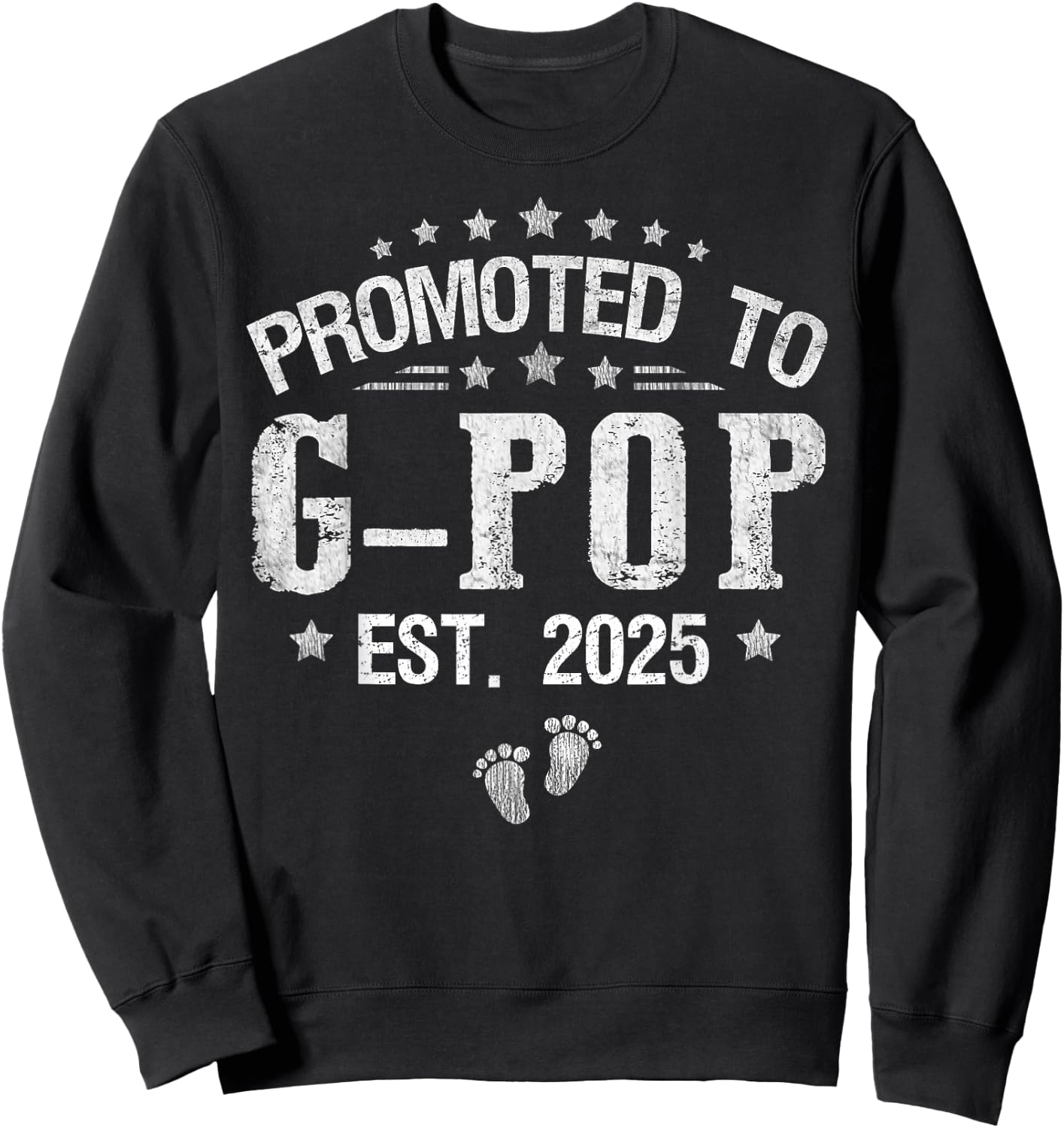 Promoted To G-Pop est.2025 Father's Day First time G-Pop Sweatshirt - Sweatshirt | Black