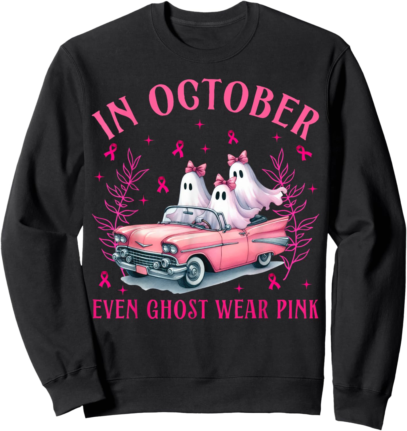 In October Even Ghost Wear Pink Sweatshirt - Sweatshirt | Black