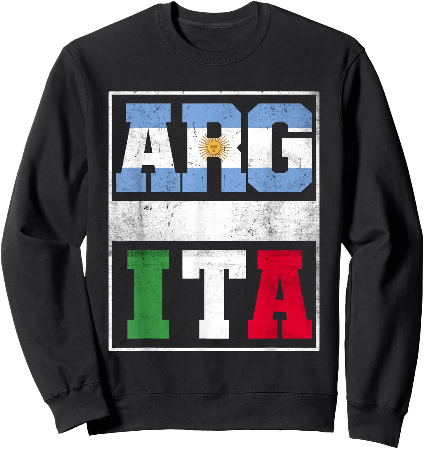 Argentina and Italy Mix Heritage Argentinian Italian Roots Sweatshirt - Sweatshirt | Black