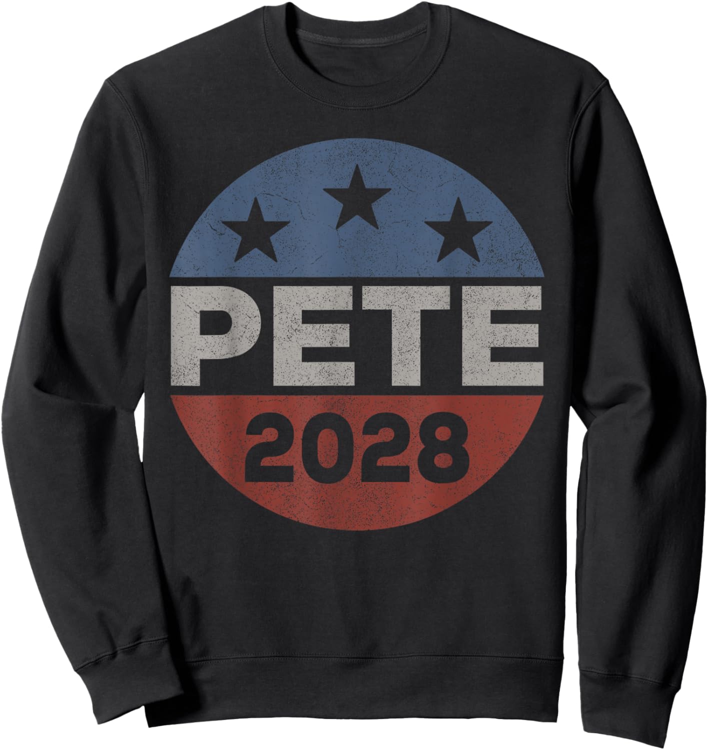Retro Pete 2028, Pete Buttigieg For President 2028 Sweatshirt - Sweatshirt | Black
