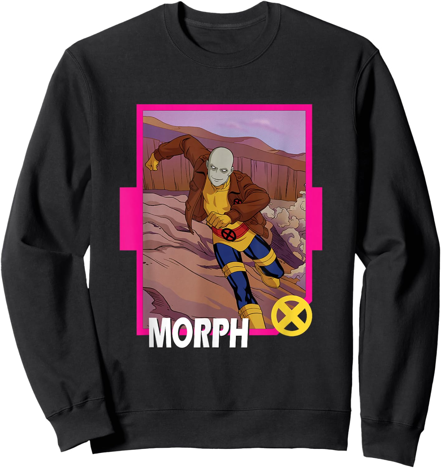 Marvel X-Men '97 Classic Morph Vintage Super Hero Card Sweatshirt - Sweatshirt | Black