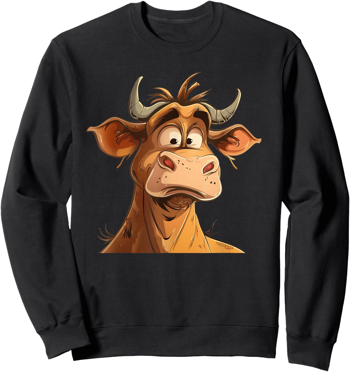 Fun looking Cattle Costume for Bullocks Lovers Sweatshirt - Sweatshirt | Black