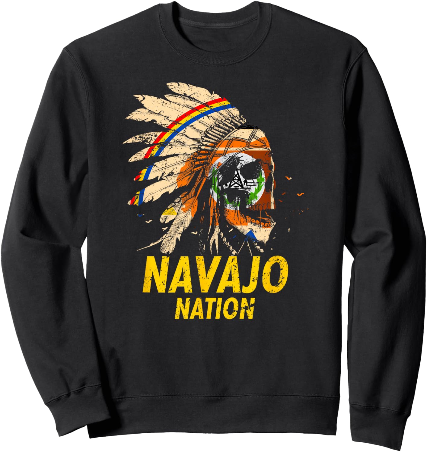 Navajo-Nation Flag: Native American Kids Sweatshirt - Sweatshirt | Black