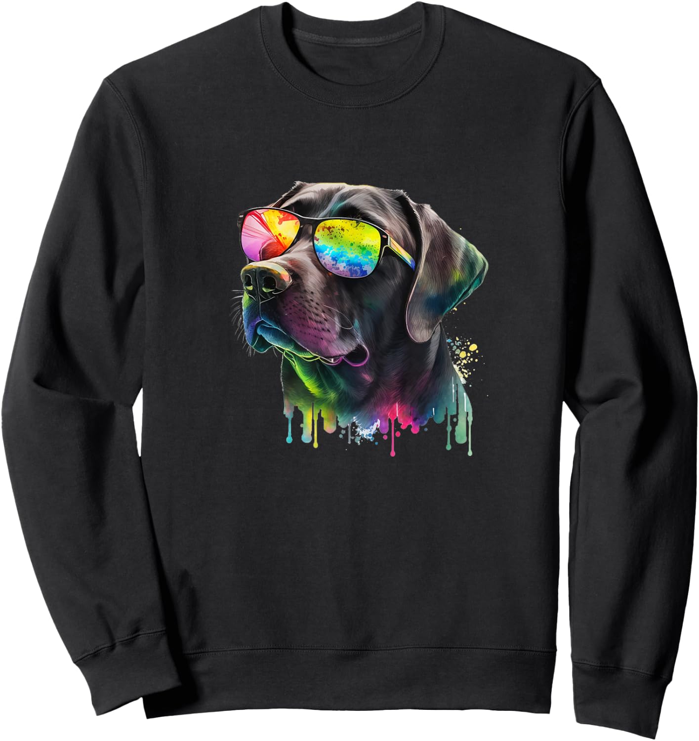 Cute Black Lab Black Labrador Retriever Puppy Dog Mom Animal Men Women Girls Kids Sweatshirt - Sweatshirt | Black