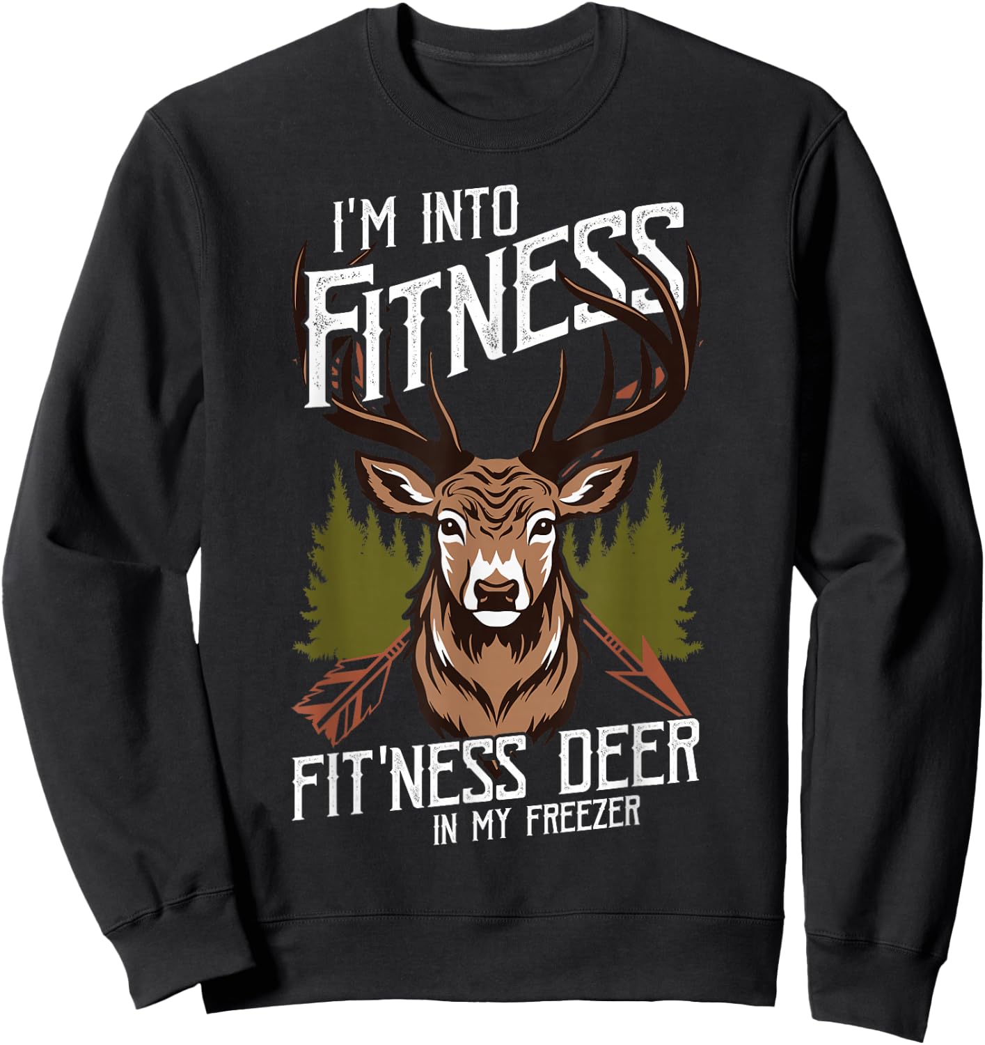 Fitness Deer in my Freezer Sweatshirt - Sweatshirt | Black