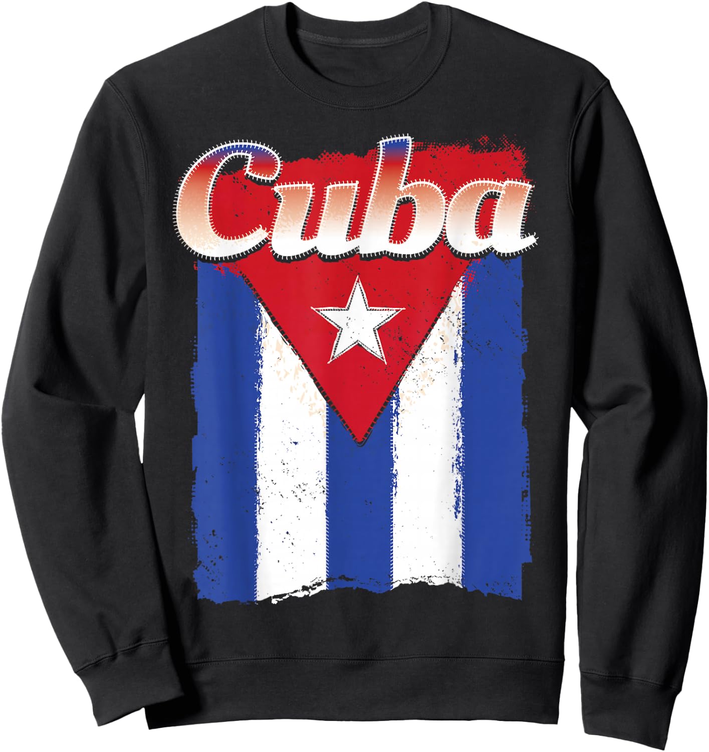 Cuban Flag Shirt Cuba Hispanic Heritage Month Patriotic Sweatshirt - Sweatshirt | Black