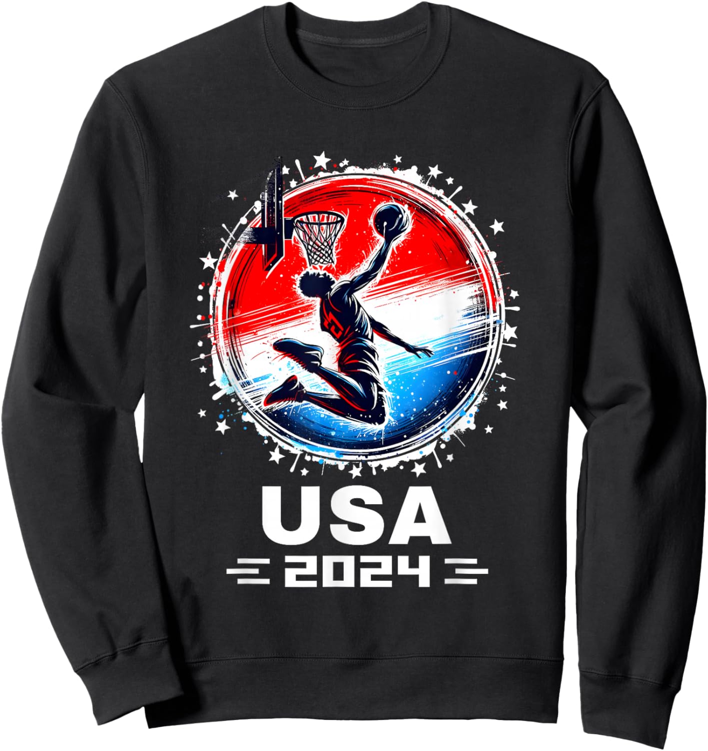 Basketball Team 2024 Basketball Apparel 2024 USA Team 2024 Sweatshirt - Sweatshirt | Black