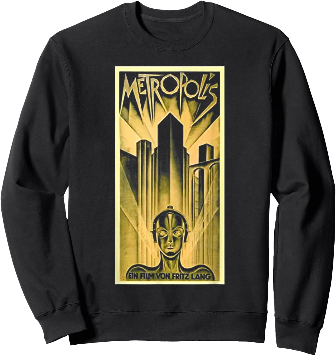METROPOLIS Silent Movie Classic Science Fiction Poster Sweatshirt - Sweatshirt | Black