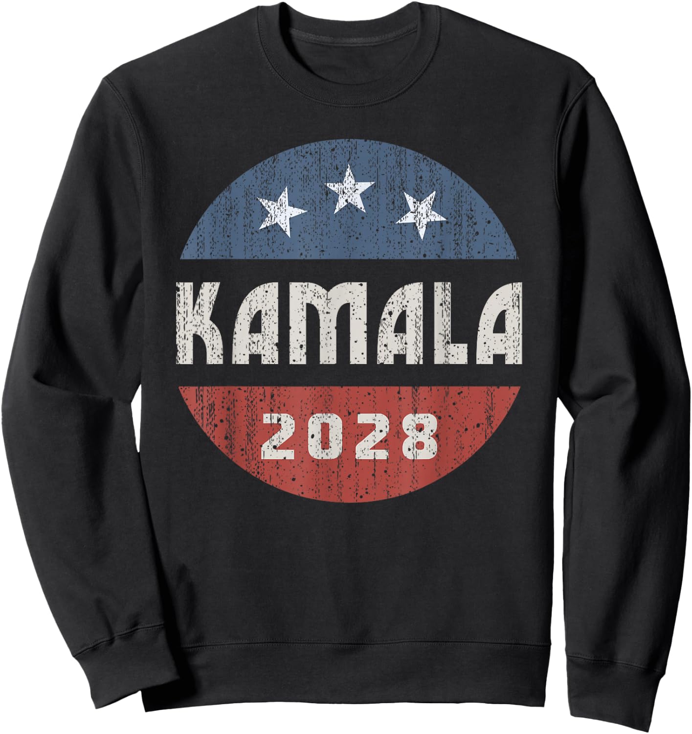 Retro Kamala Harris 2028 For President Election Campaign Sweatshirt - Sweatshirt | Black