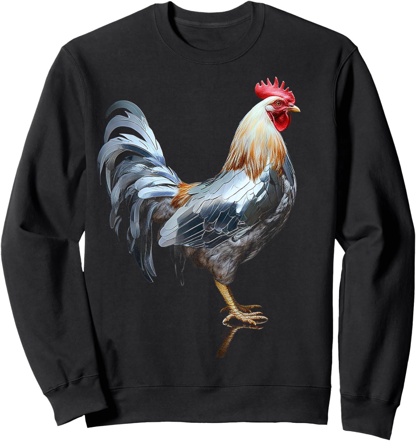 Chicken Animal Zoo Artwork Chicken Sweatshirt - Sweatshirt | Black