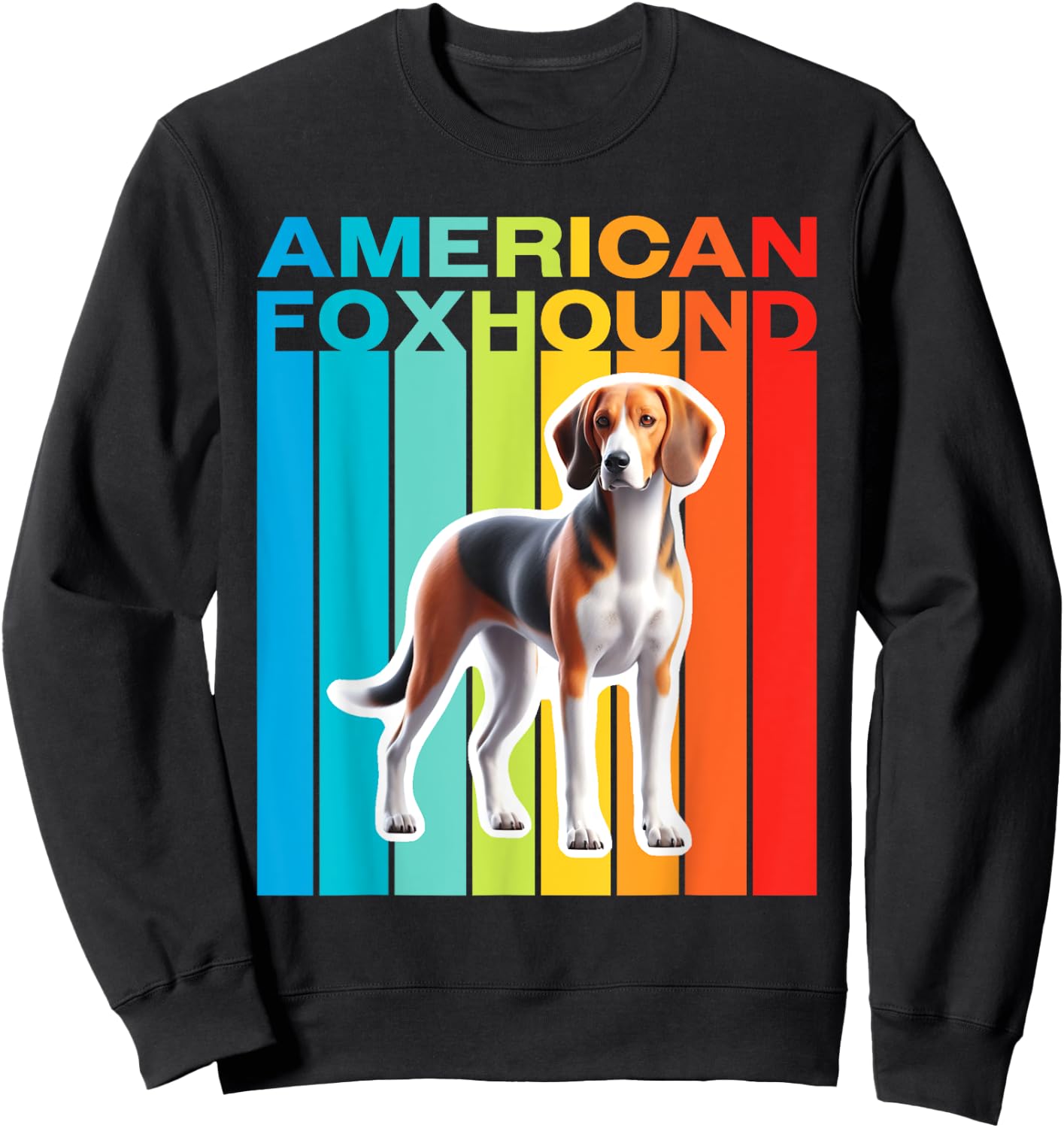 Colorful American Foxhound Sweatshirt - Sweatshirt | Black