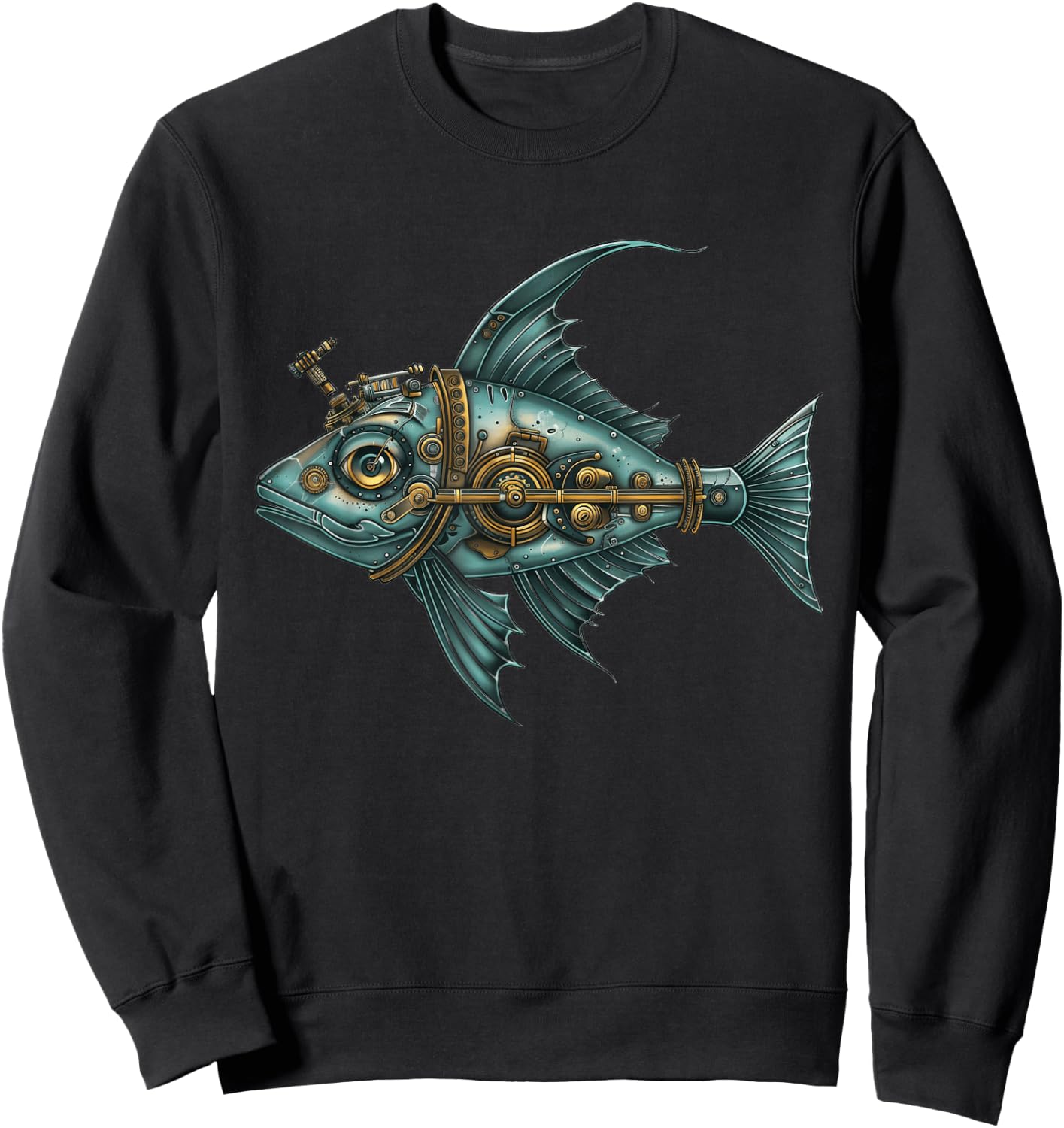 Halibut Steampunk Sweatshirt - Sweatshirt | Black