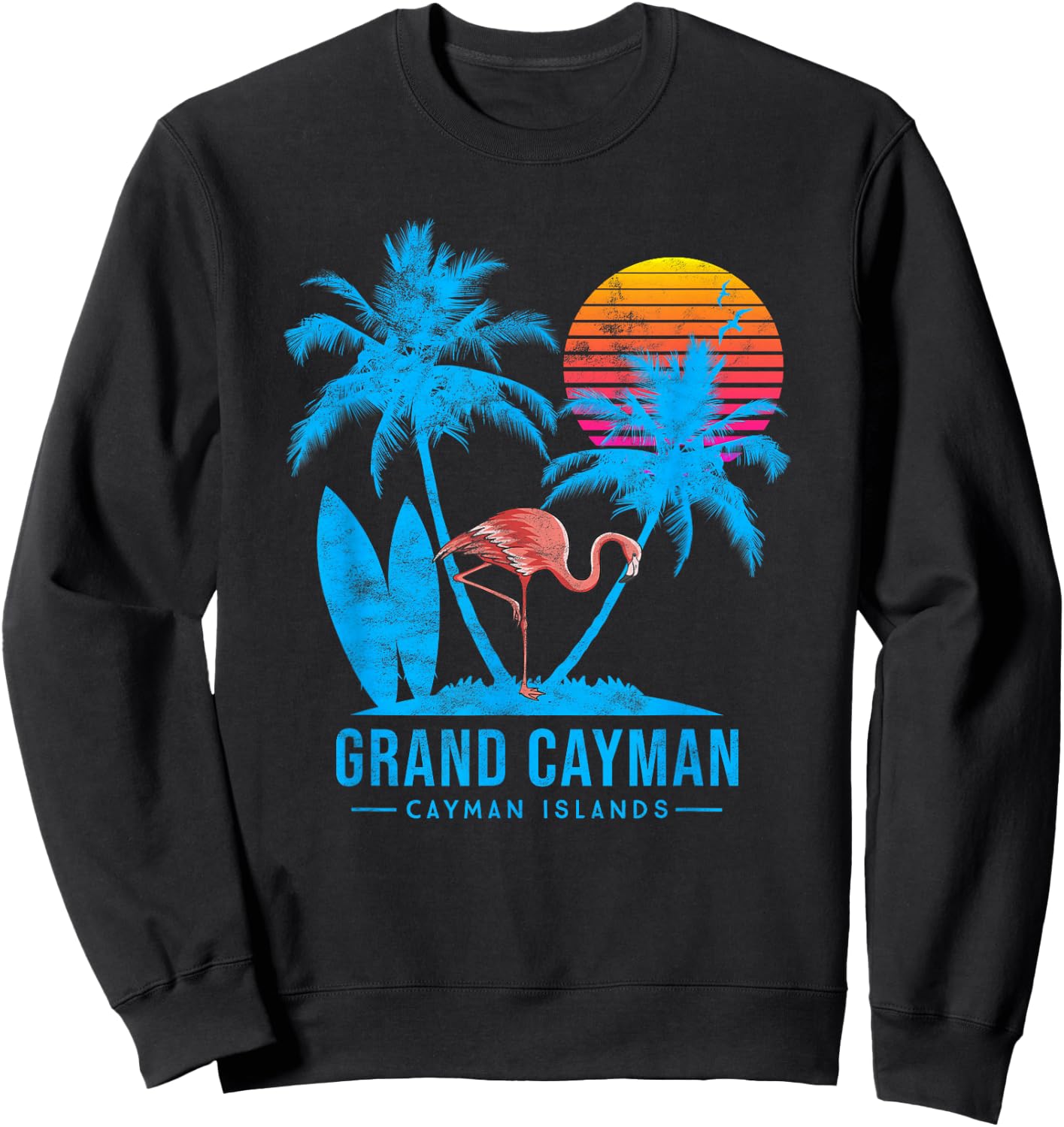 Grand Cayman, Cayman islands. Palm trees sunset Sweatshirt - Sweatshirt | Black