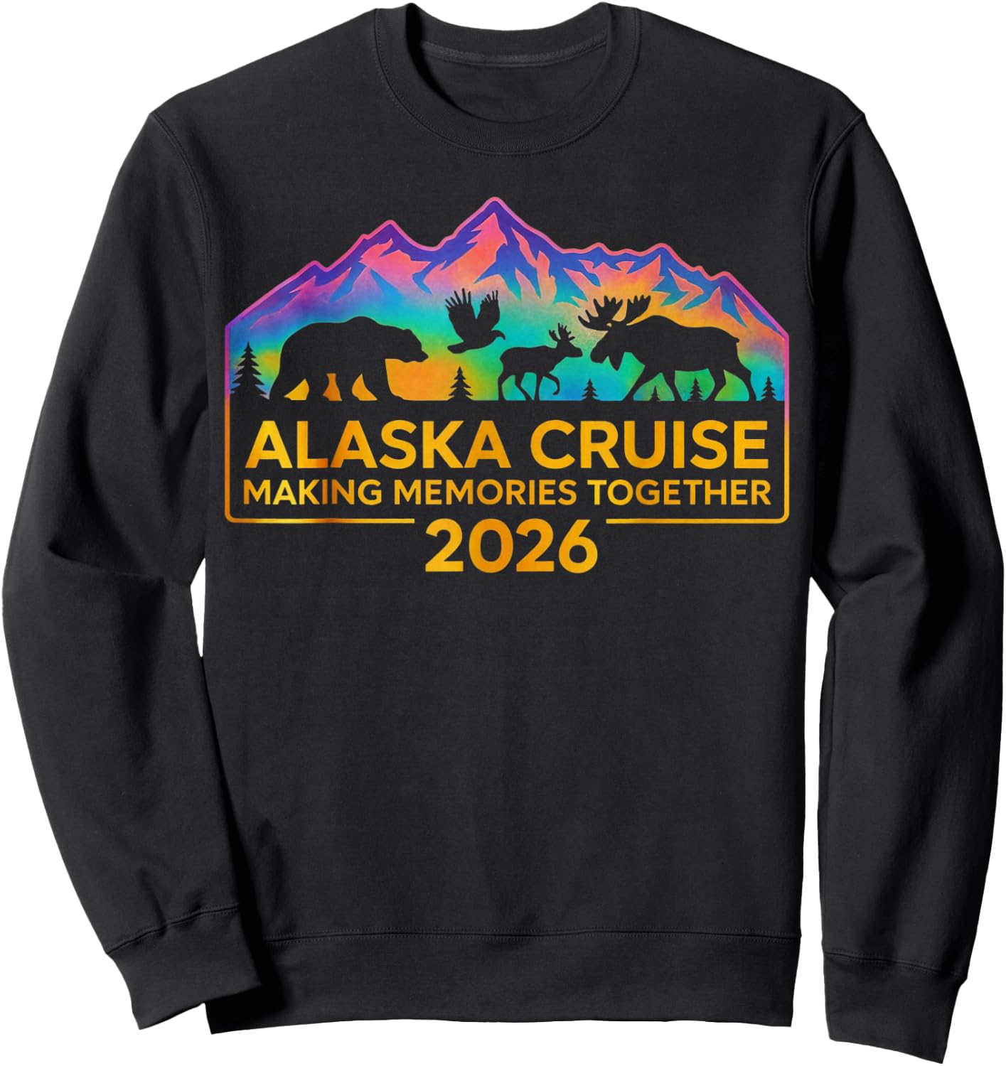 Matching Family Friends and Group Alaskan Alaska Cruise 2026 Sweatshirt - Sweatshirt | Black