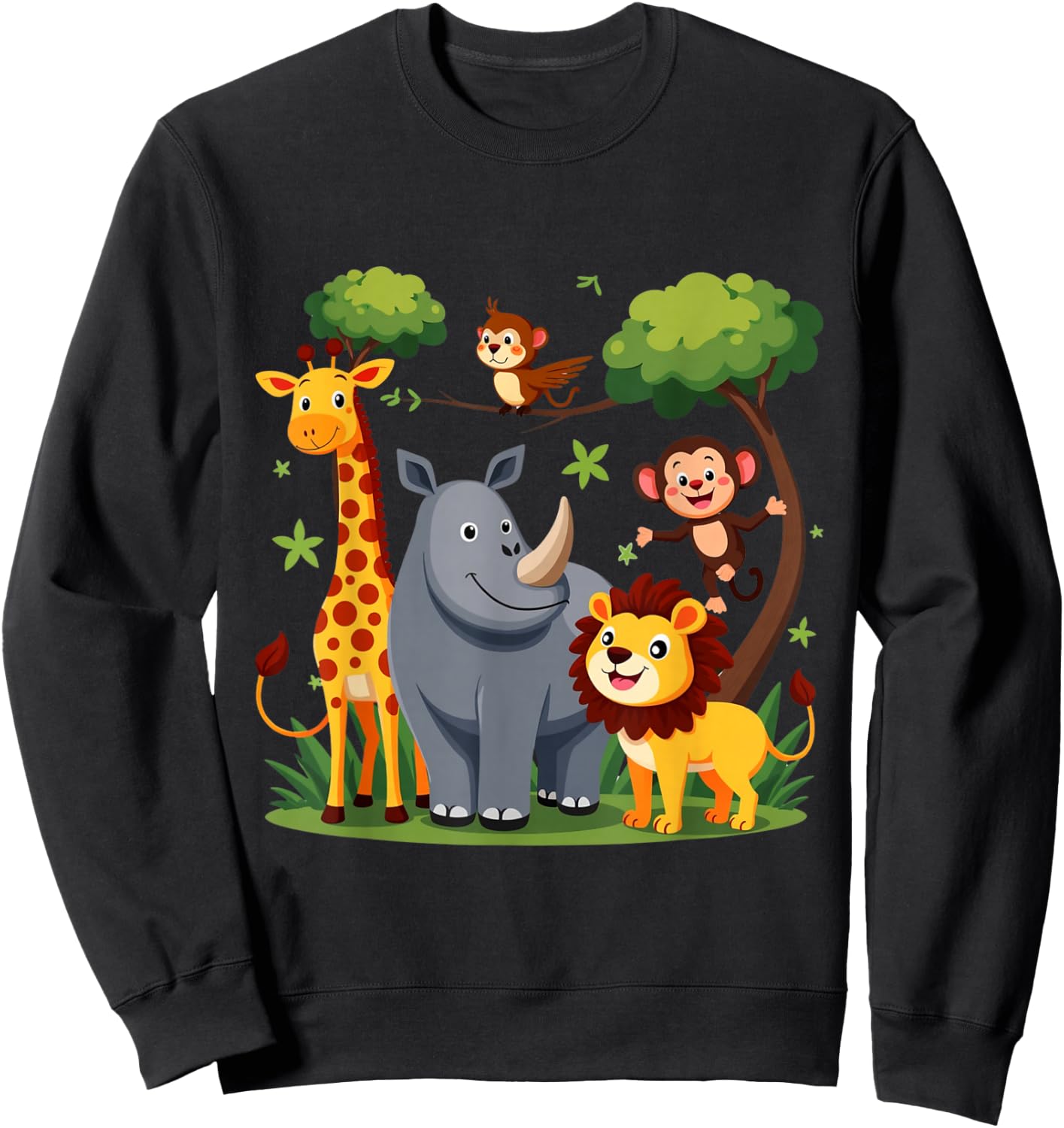 Forest Animals Jungle Animal Idea for Kids & Animal Themed Sweatshirt - Sweatshirt | Black
