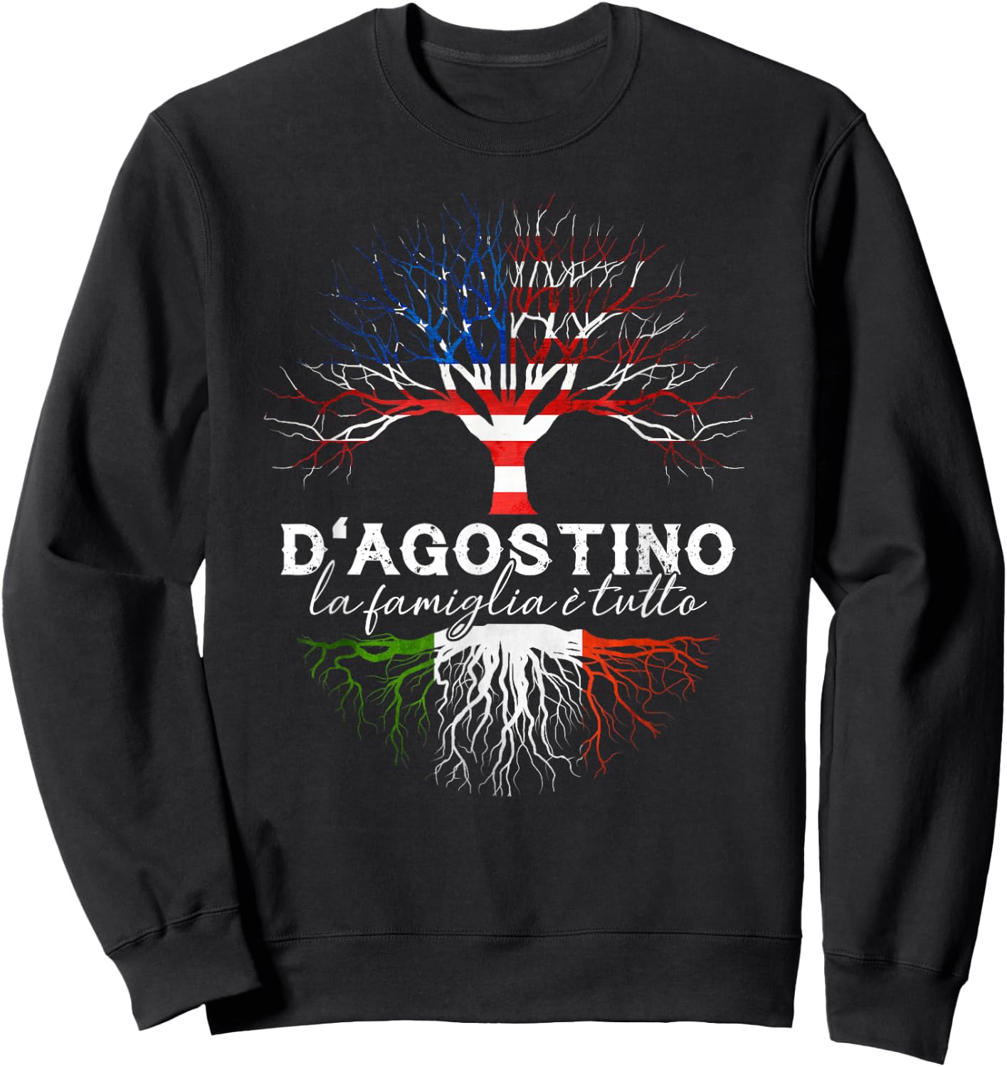 D'Agostino Italian Family Name Italian Roots Sweatshirt - Sweatshirt | Black