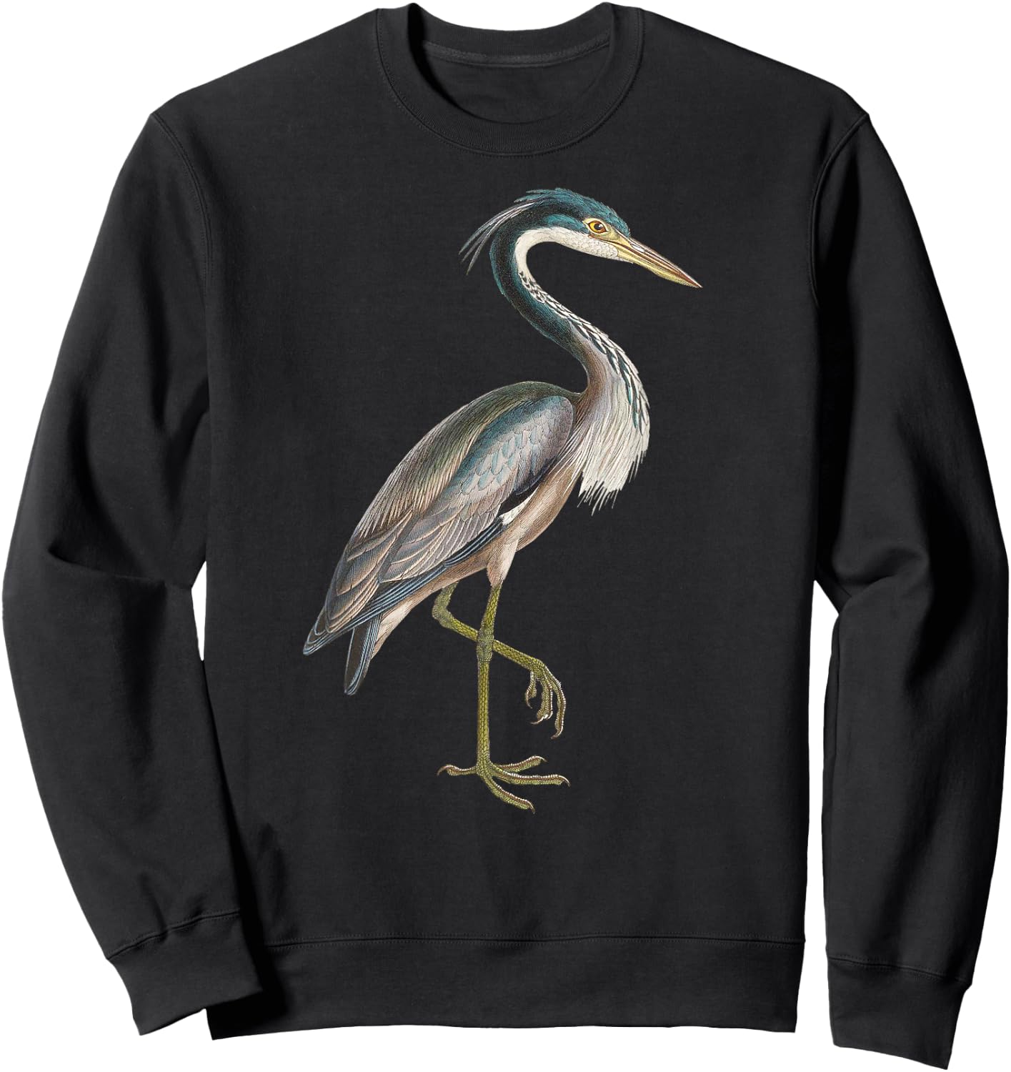 Heron Shirt Water Bird Lover Blue Heron coastal birds Sweatshirt - Sweatshirt | Black