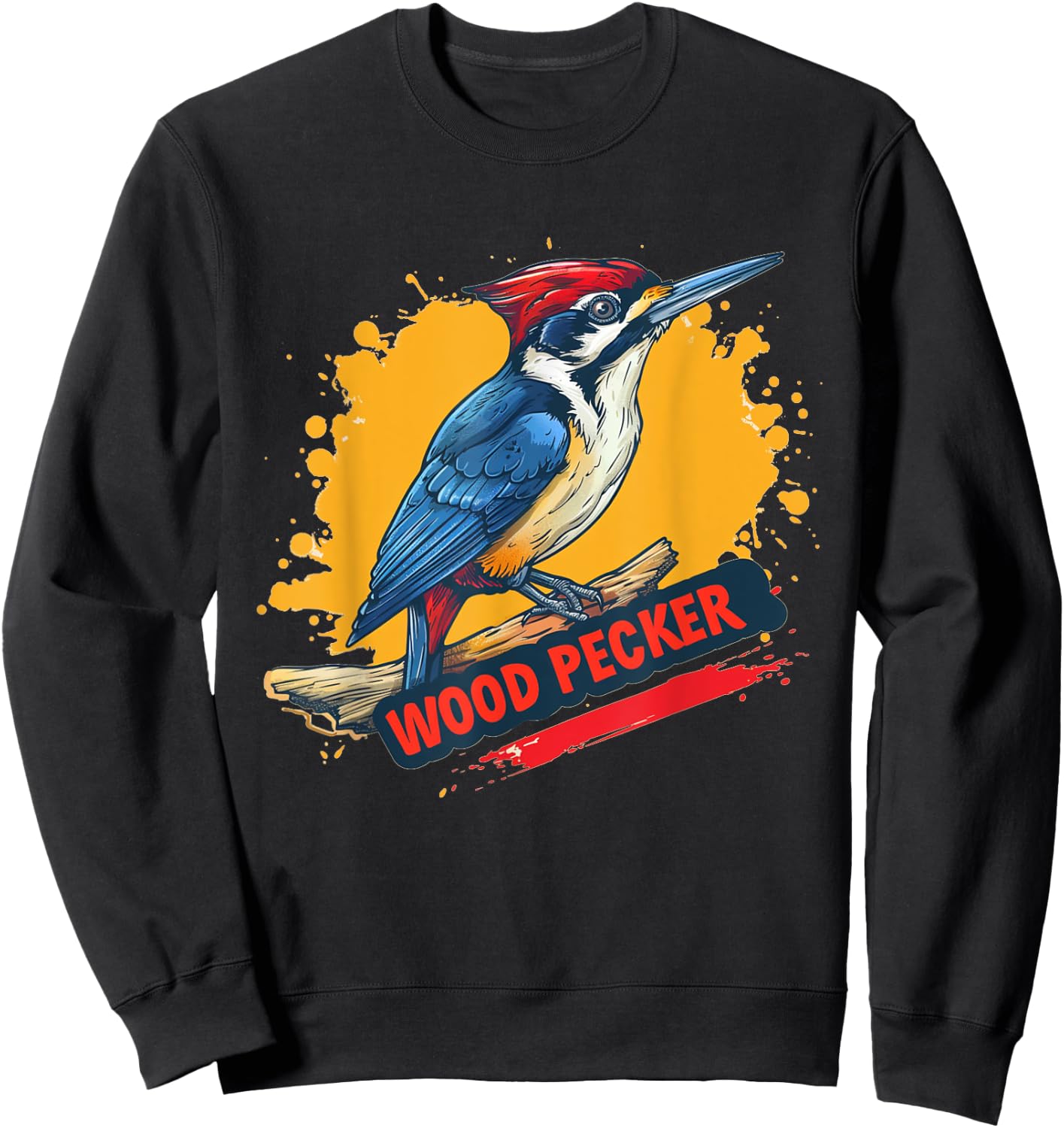 Pretty Woodpecker Bird Costume for Man and Woman Sweatshirt - Sweatshirt | Black