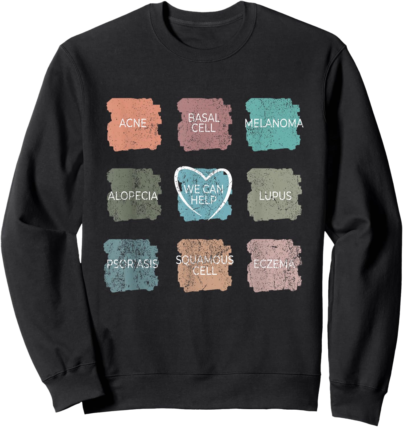 Vintage Dermatology Nurse - We Can Help Derm Dermatologist Sweatshirt - Sweatshirt | Black