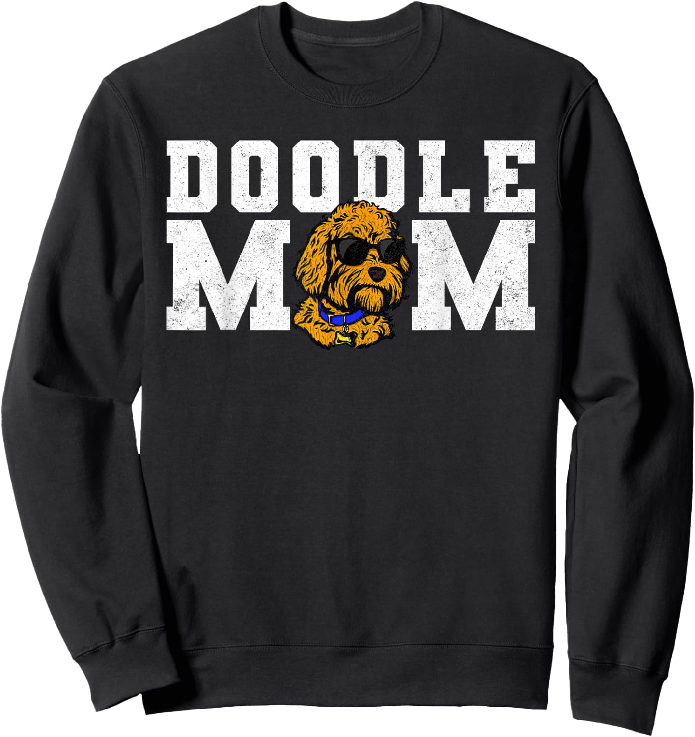 Doodle MomFunny Goldendoodle Best Dog Mom Ever Mother's Day Sweatshirt - Sweatshirt | Black