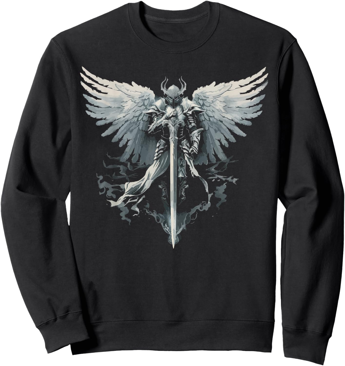 Archangel Gabriel Catholic Christianity Guardian Angel Sweatshirt - Sweatshirt | Black