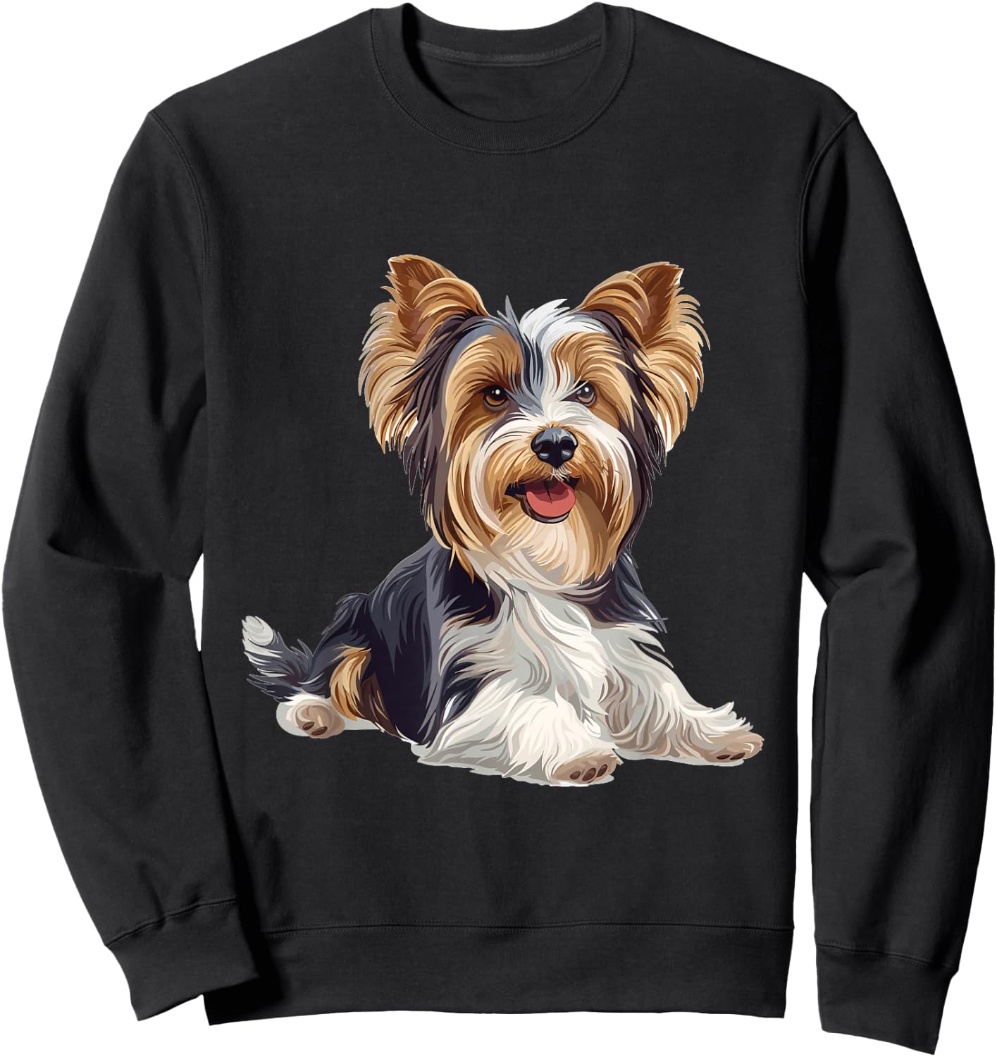Biewer Terrier Dog Breed Graphic Men Women Kids Sweatshirt - Sweatshirt | Black