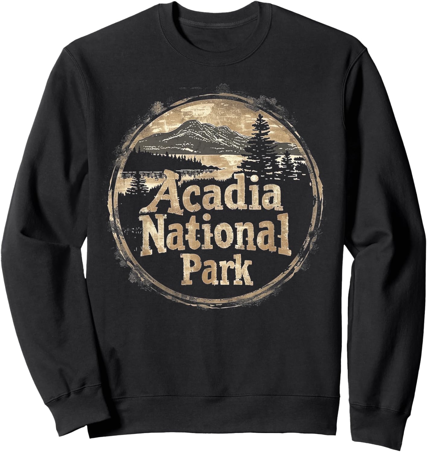 Acadia - US National Park Vintage Men Women Kids Retro Sweatshirt - Sweatshirt | Black
