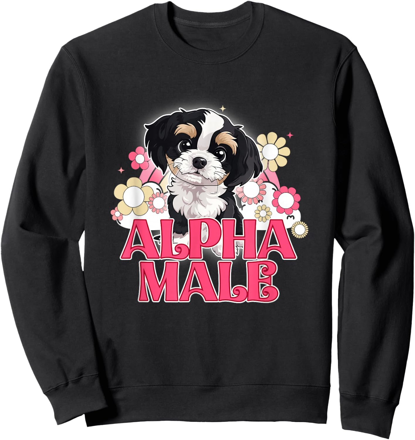 Alpha Male Dog Puppy Funny Women Sweatshirt - Sweatshirt | Black