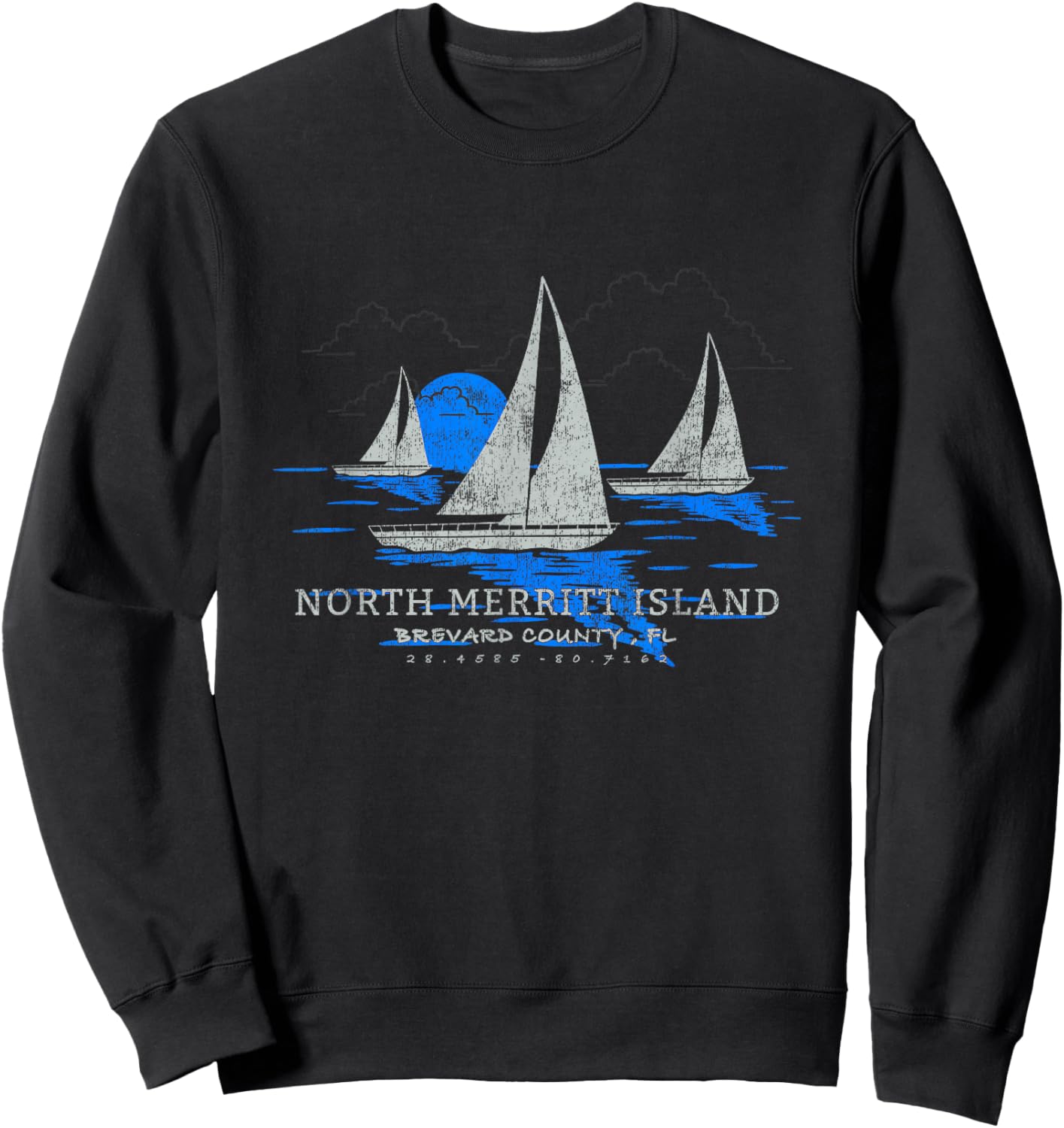 North Merritt Island Yachting Souvenir North Merritt Island Sweatshirt - Sweatshirt | Black