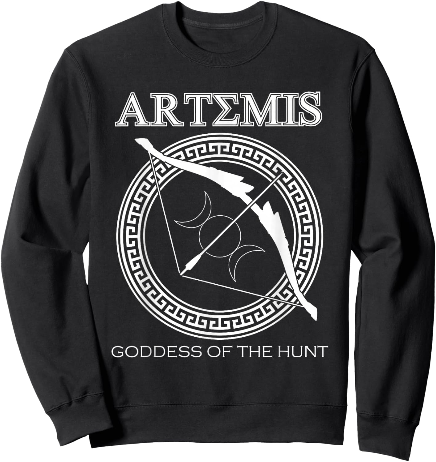 Artemis Goddess of the Hunt Ancient Greek Mythologist Sweatshirt - Sweatshirt | Black