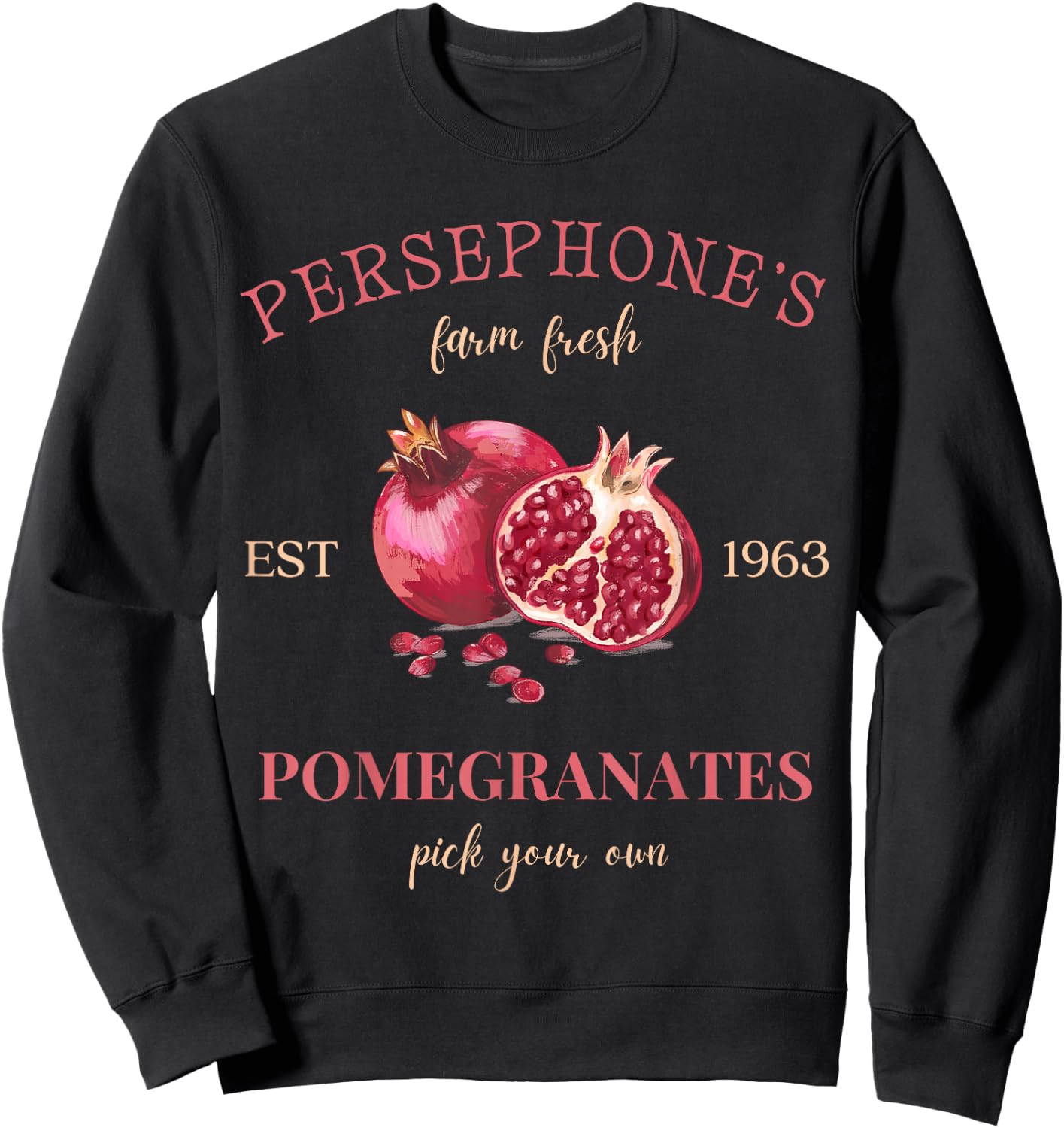 Persephone's Pomegranates Lover Ancient Greek Mythology Sweatshirt - Sweatshirt | Black