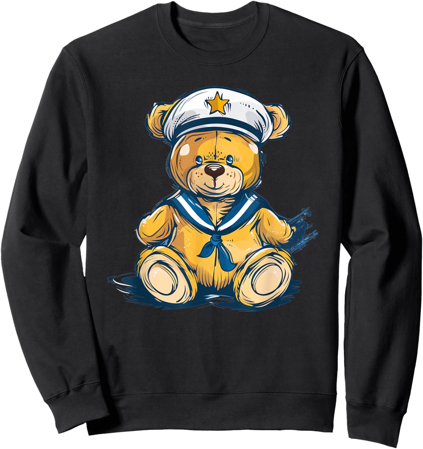 Funny Sailor Teddy Bear Costume for Boys and Girls Sweatshirt - Sweatshirt | Black