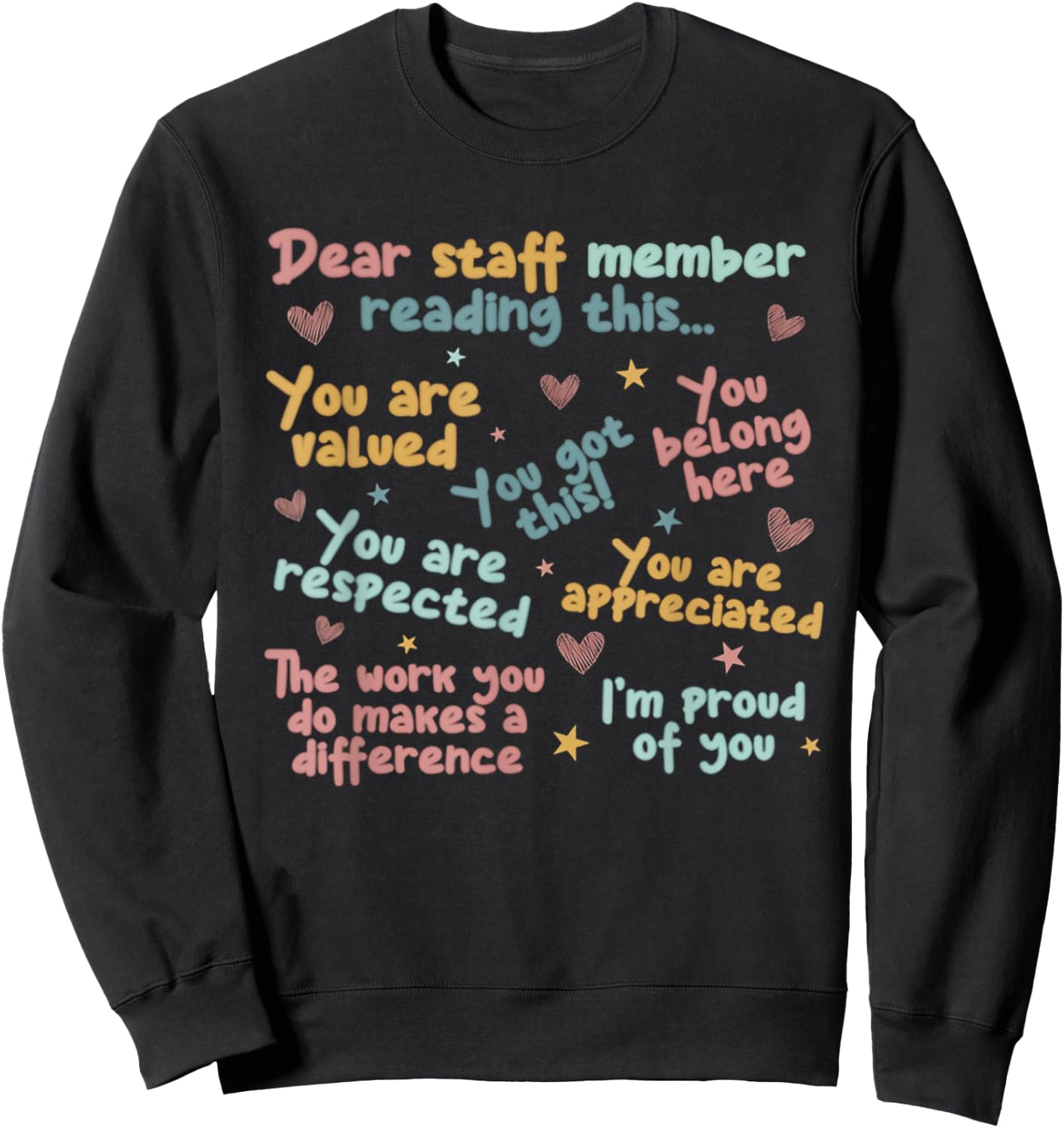 Admin Team Dream Team School Staff Teacher Back To School Men Women Sweatshirt - Sweatshirt | Black