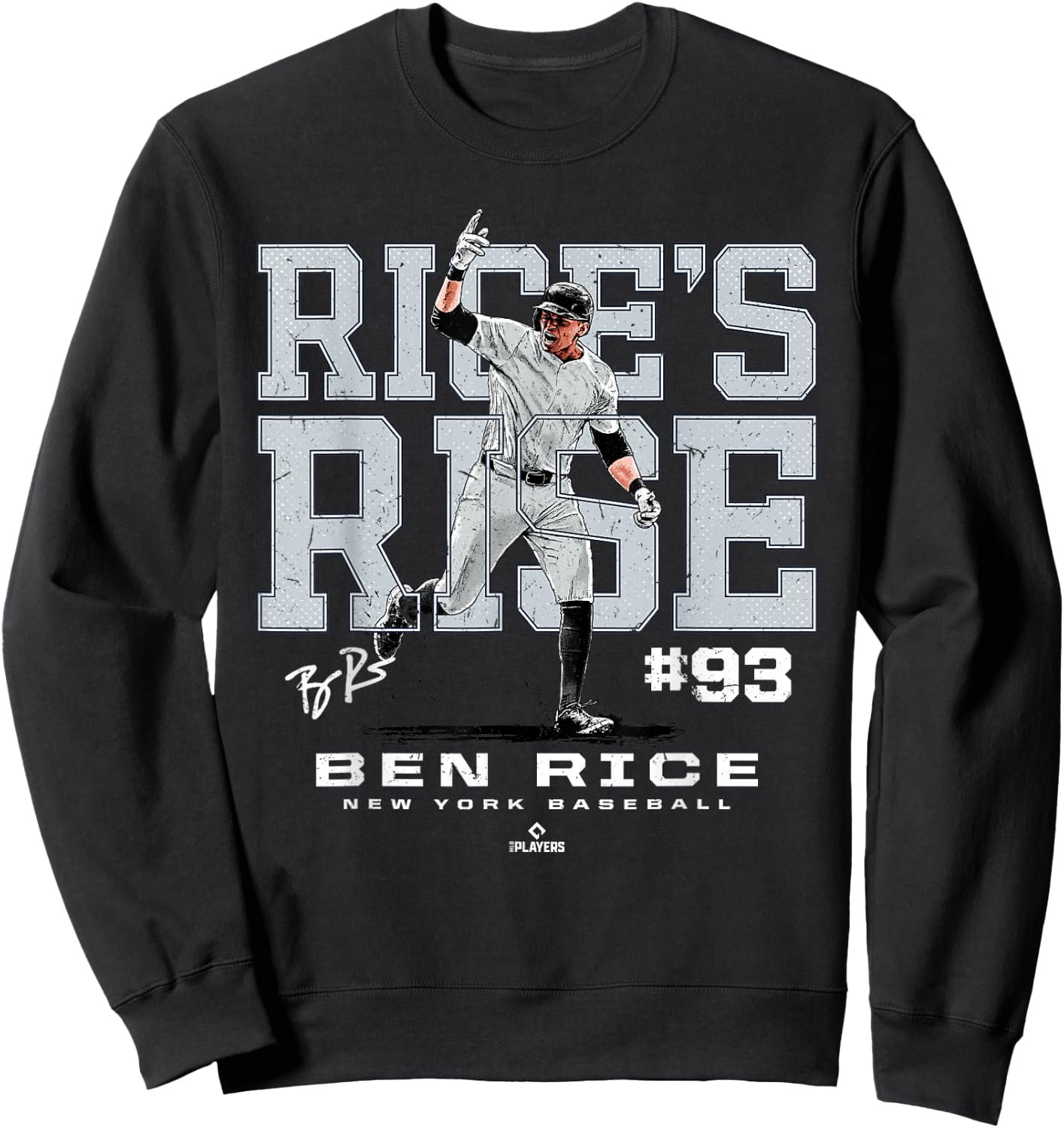 Rice's Rise Ben Rice New York MLBPA Sweatshirt - Sweatshirt | Black