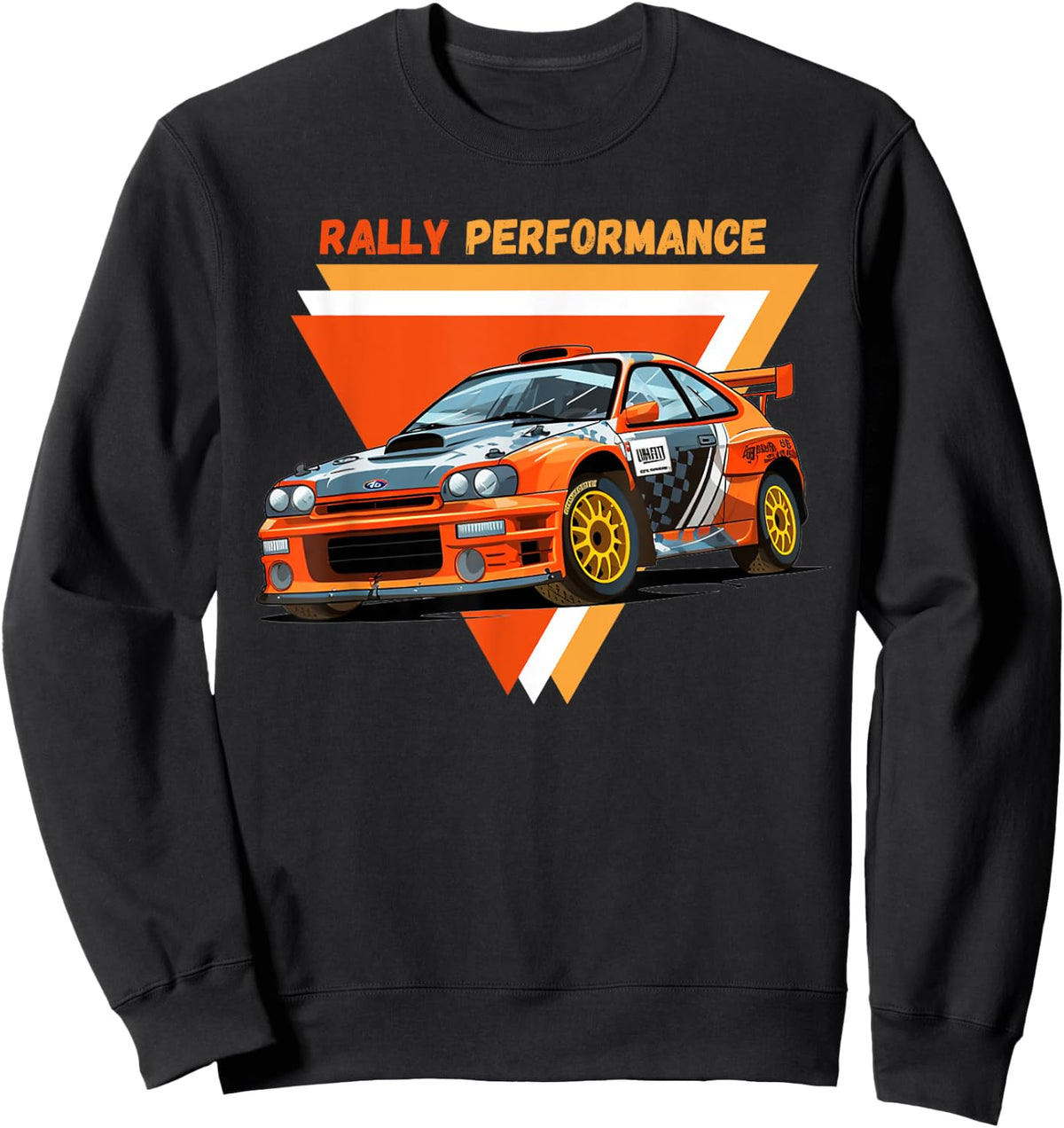 Rally Performance Shirt, Motorsport Racing Car Rally Car Sweatshirt - Sweatshirt | Black