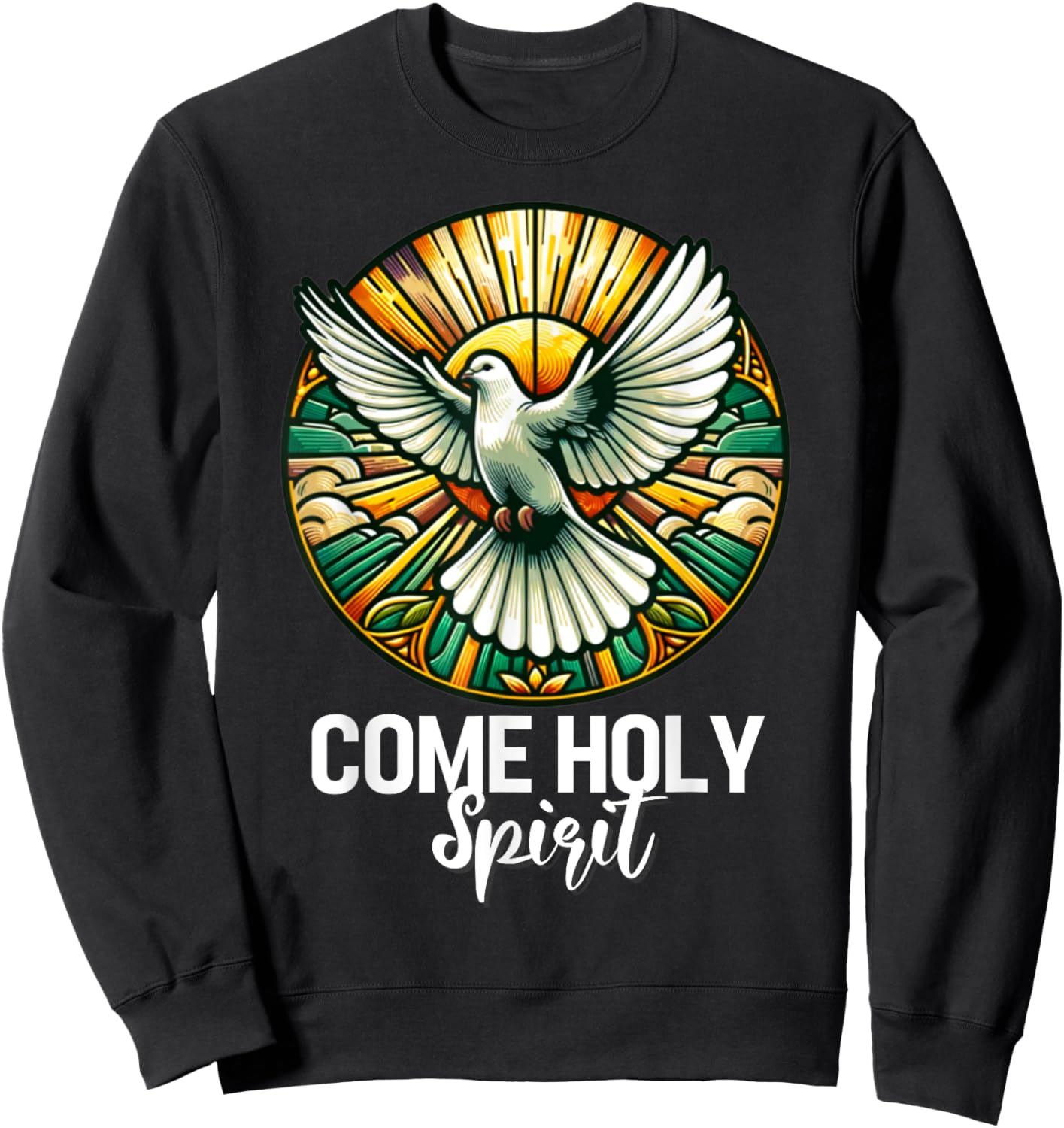 COME HOLY SPIRIT Dove Christian Gifts Sweatshirt - Sweatshirt | Black