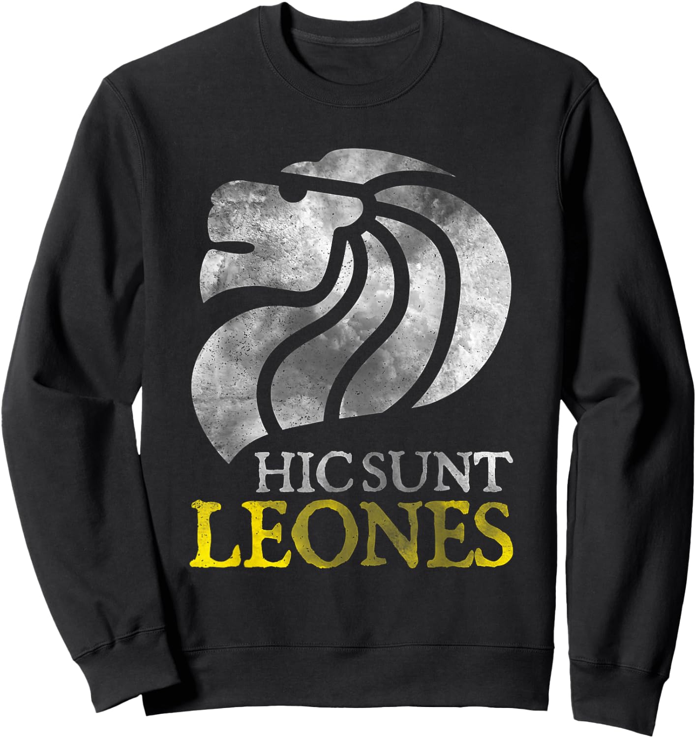 Hic Sunt Leones There be Lions Here Shirt Sweatshirt - Sweatshirt | Black