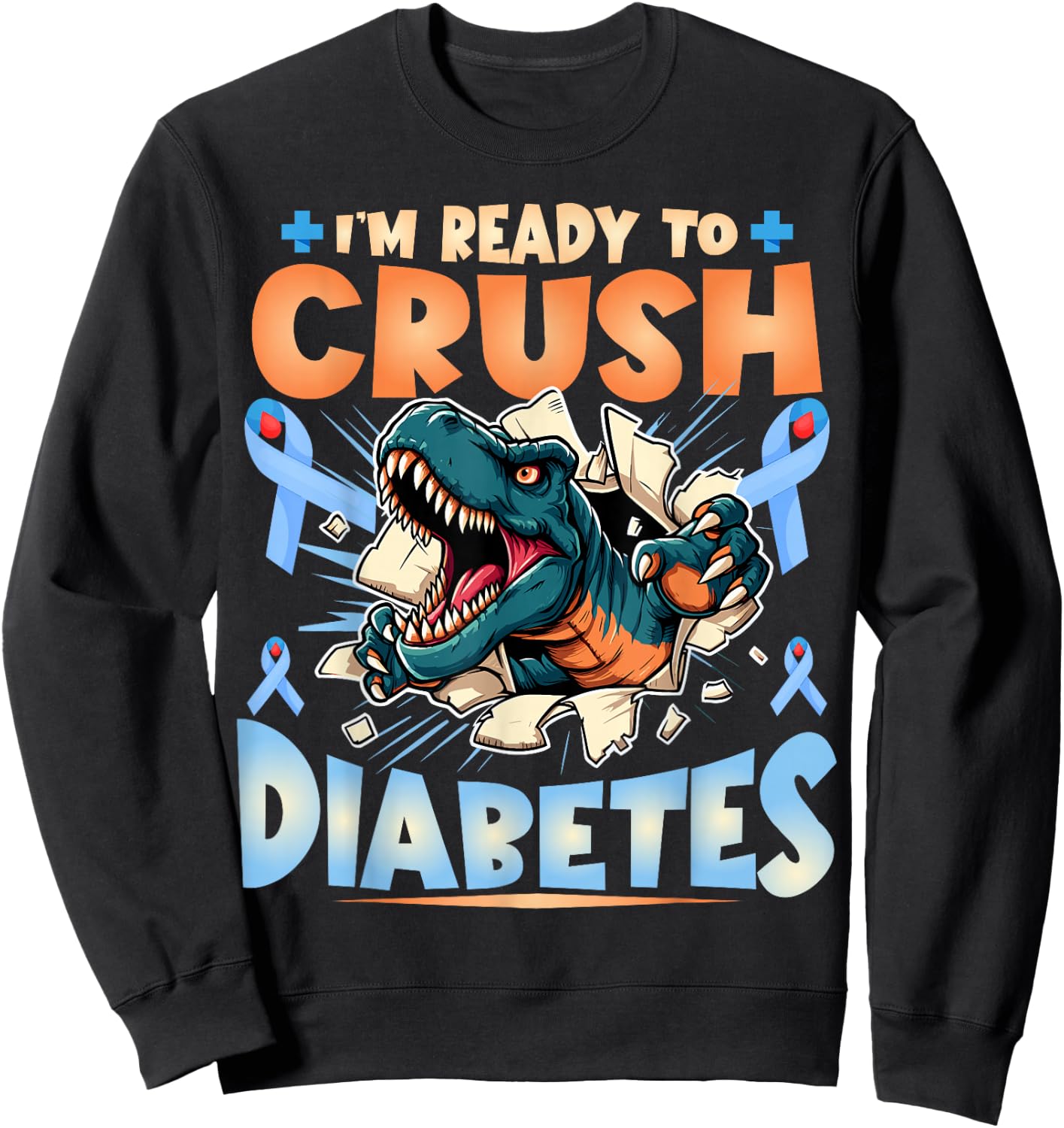 T1d Diabetic Kids Toddler Diabetes Awareness Insulin Sweatshirt - Sweatshirt | Black