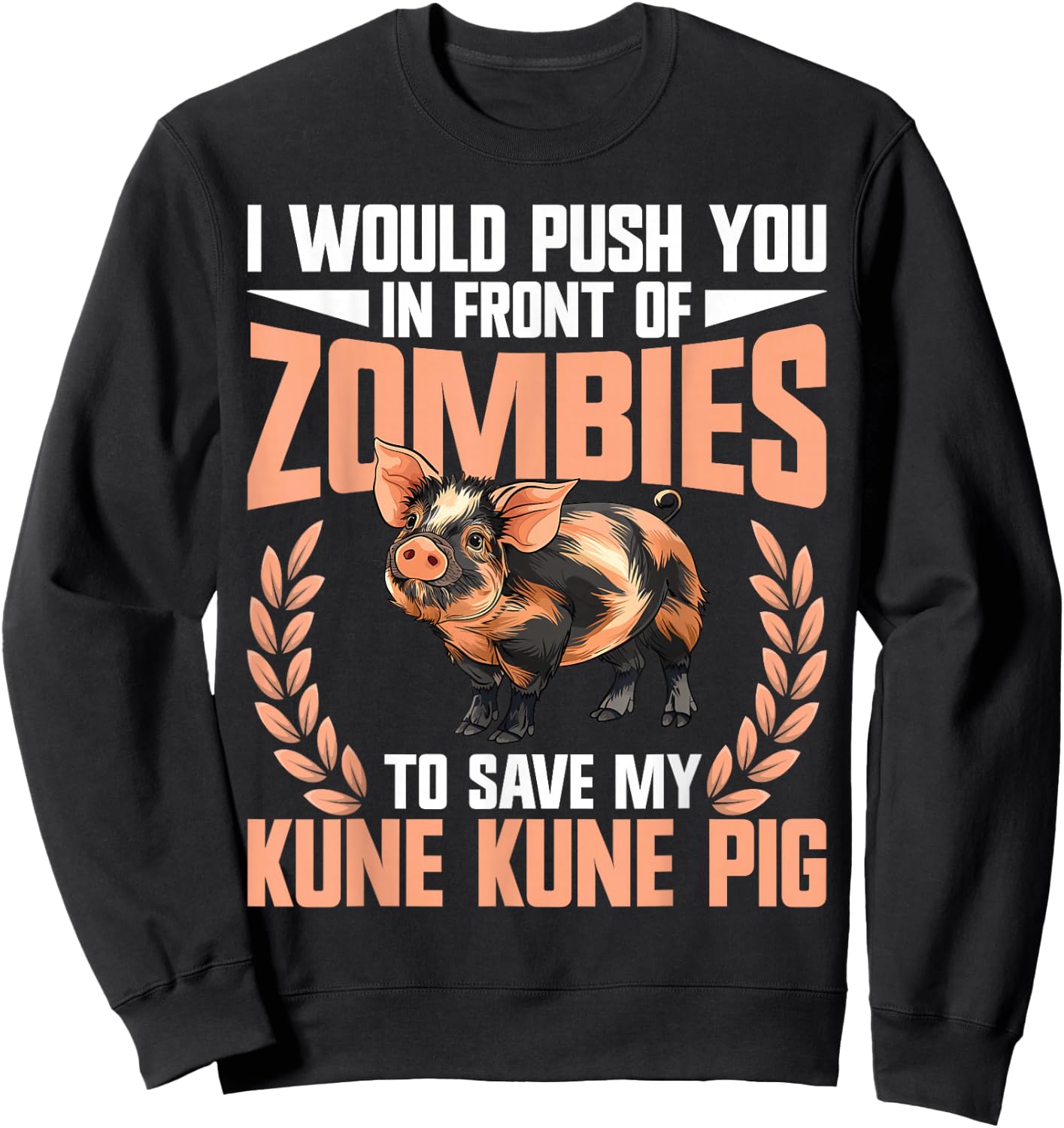 Kunekune Pig Dad Supplies Pig Breeder Kune Kune Girl Sweatshirt - Sweatshirt | Black