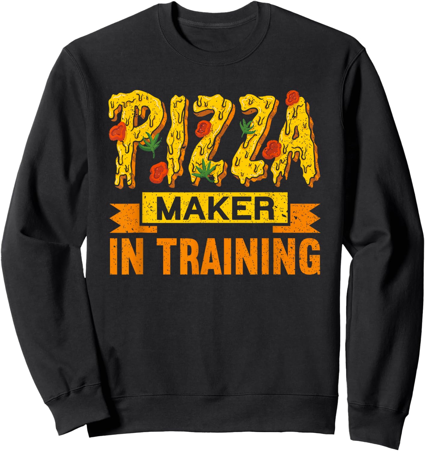Pizza Maker In Training Kids Children Funny Pizza Making Sweatshirt - Sweatshirt | Black