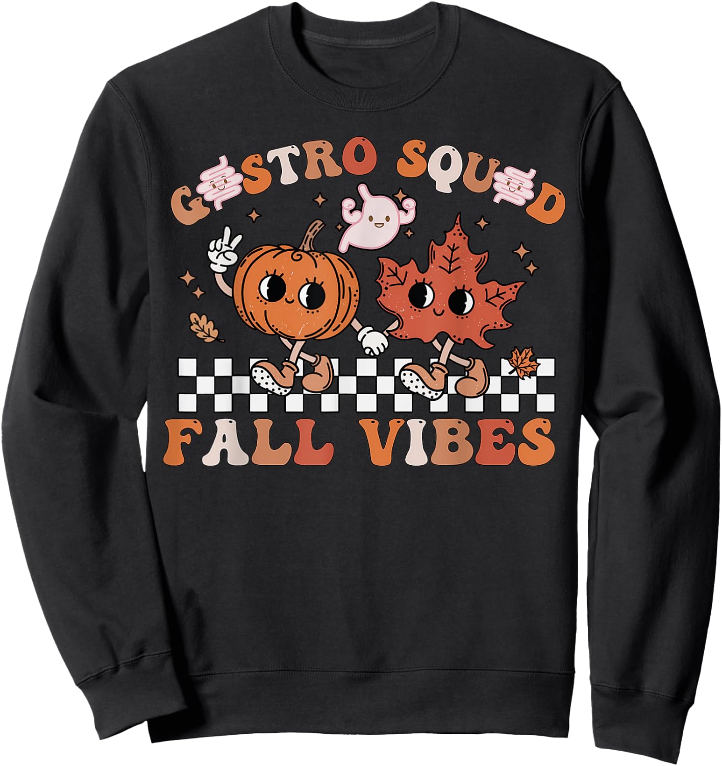 Gastro Squad Halloween Fall Vibes Gastro Crew Endoscopy Sweatshirt - Sweatshirt | Black
