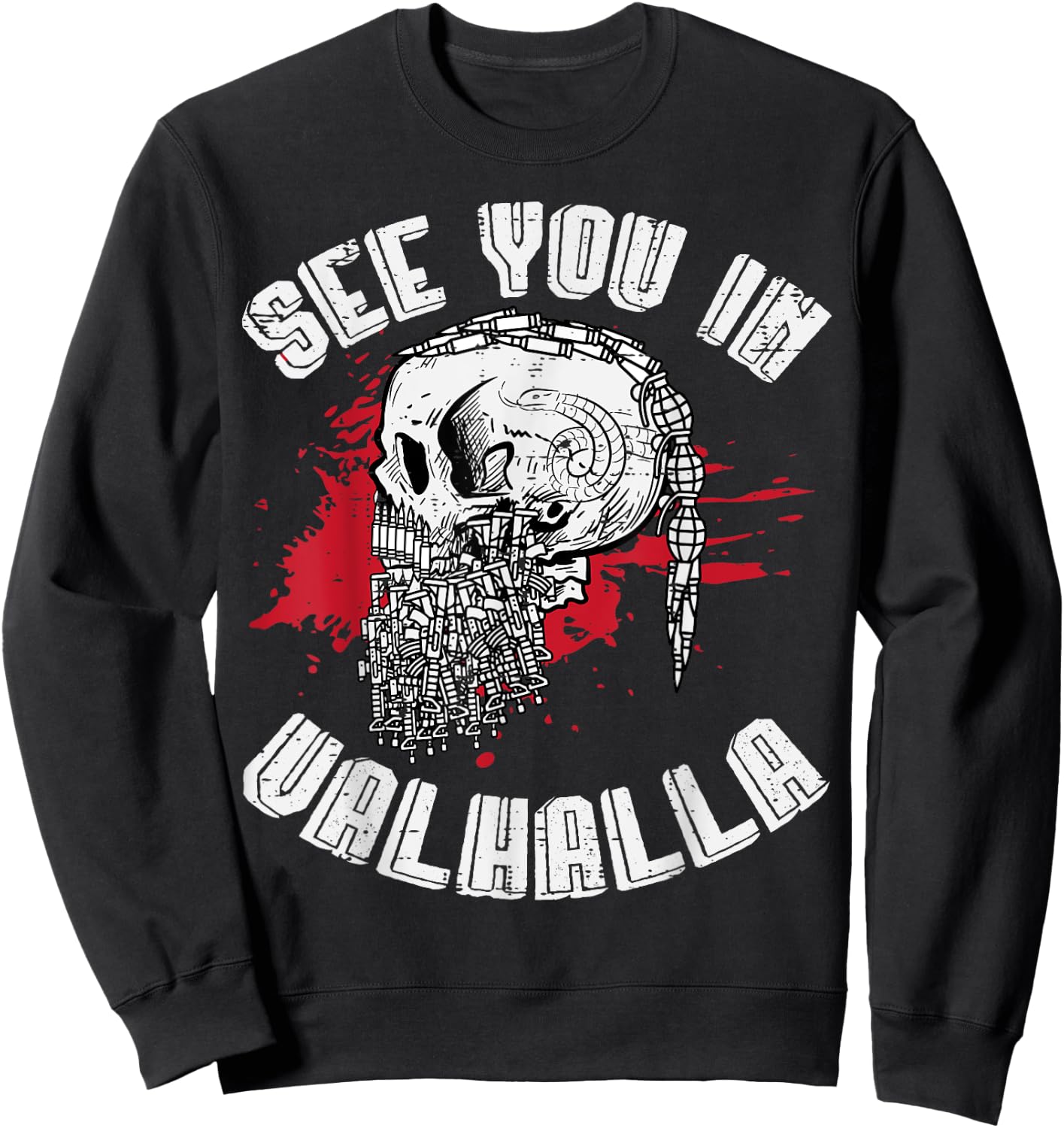 Viking See You In Valhalla Norse Mythology Men Boys Kids Sweatshirt - Sweatshirt | Black