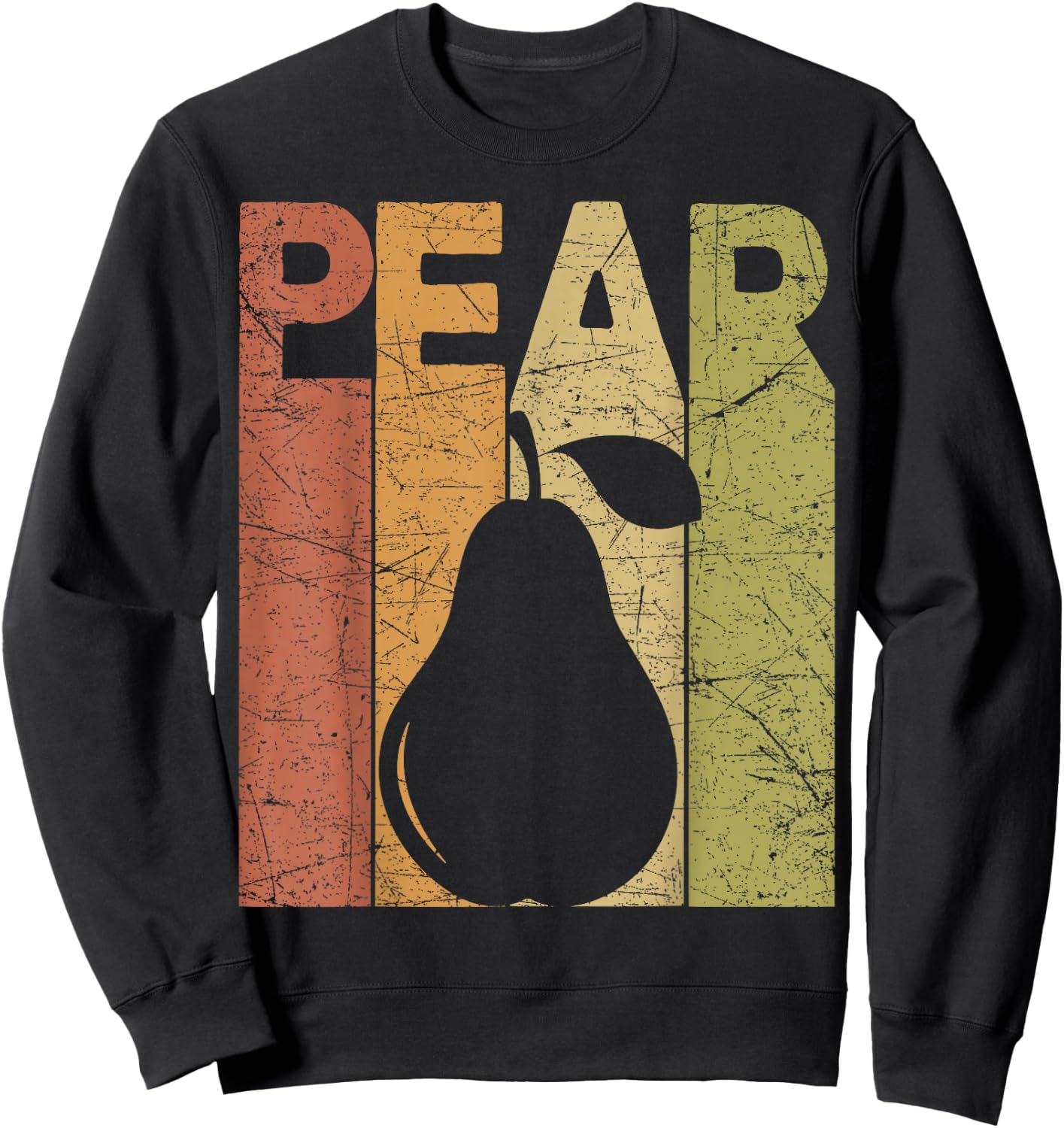 Pear Vintage Pear Farmer Retro Fruit Farmer Sweatshirt - Sweatshirt | Black