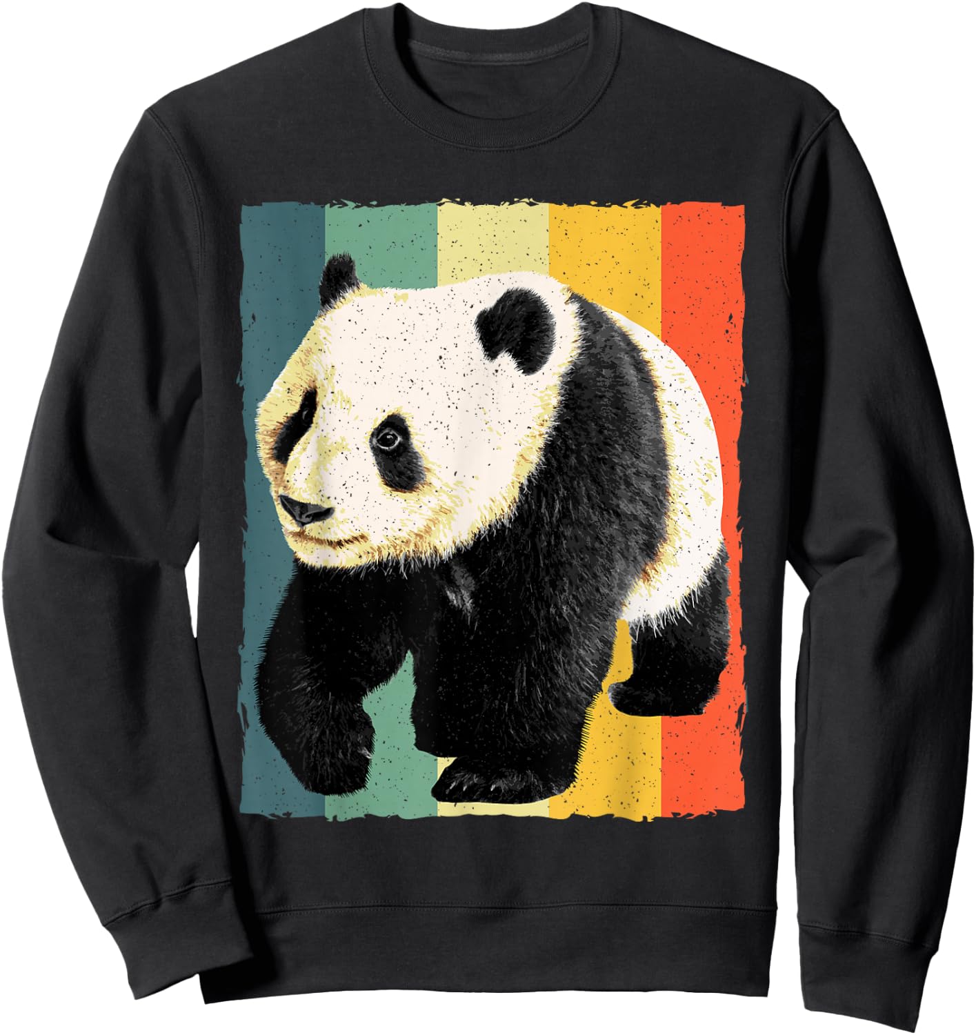 Panda Design Women Kids Giant Panda Bear Lover Panda Sweatshirt - Sweatshirt | Black