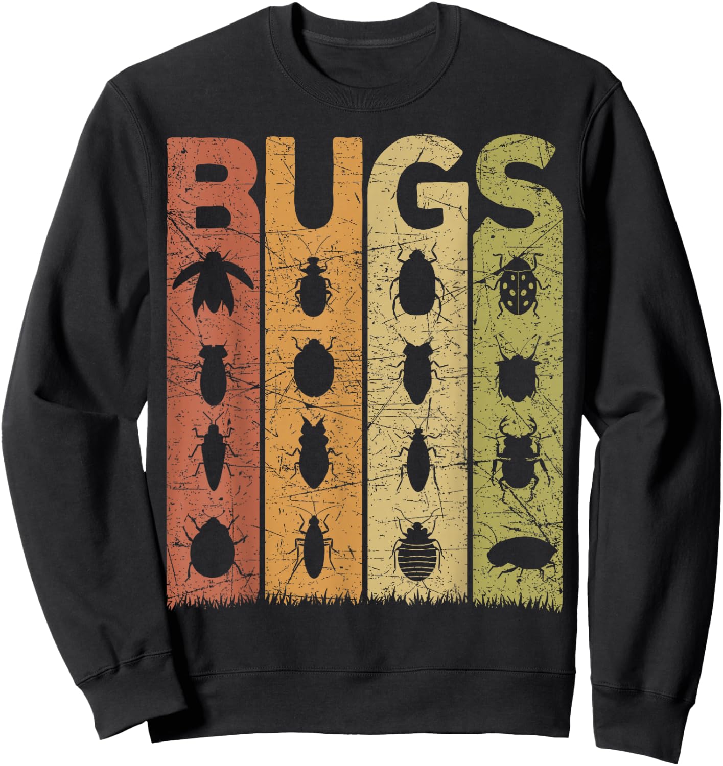Bugs Vintage Insects Entomologist Retro Bugs Sweatshirt - Sweatshirt | Black