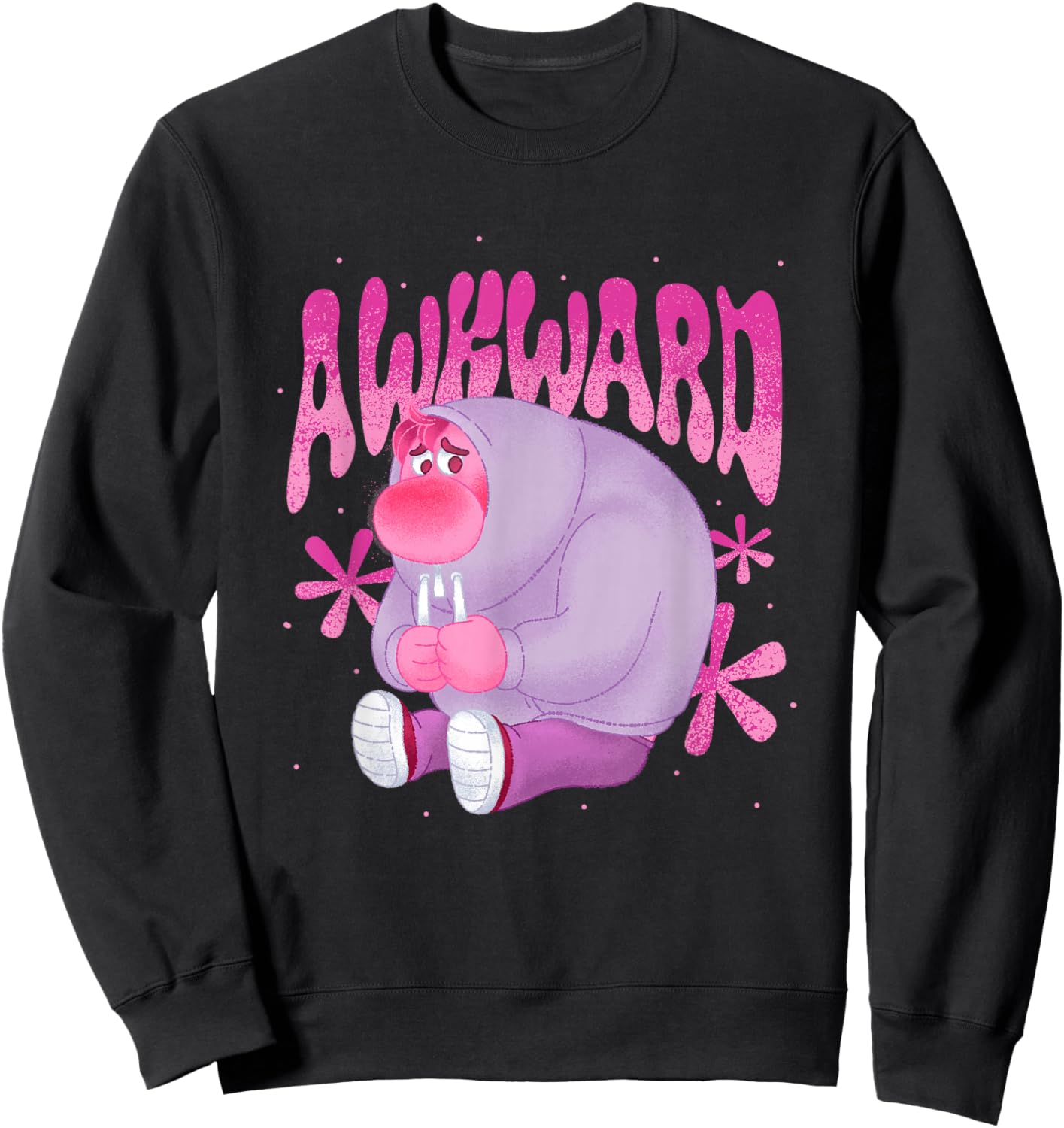 Disney Pixar Inside Out 2 Awkward Embarrassment Retro Shot Sweatshirt - Sweatshirt | Black