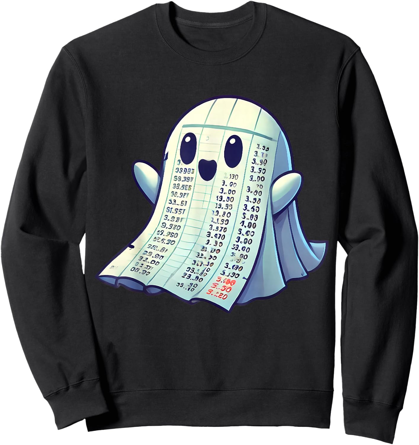 Accountant Halloween Costume Accounting Ghost Spreadsheet Sweatshirt - Sweatshirt | Black