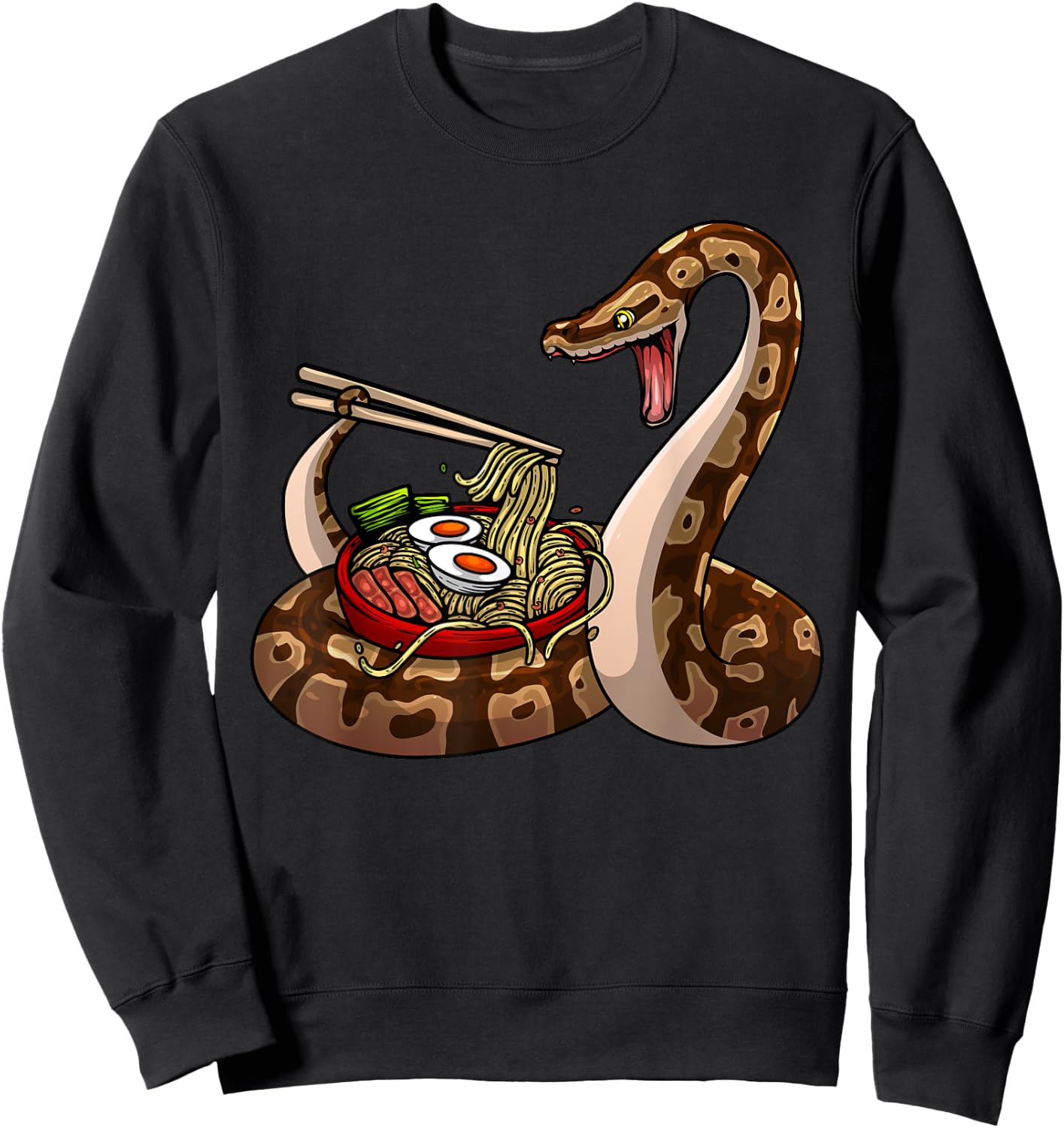 Funny Ball Python Art Women Snake Ball Python Lover Sweatshirt - Sweatshirt | Black